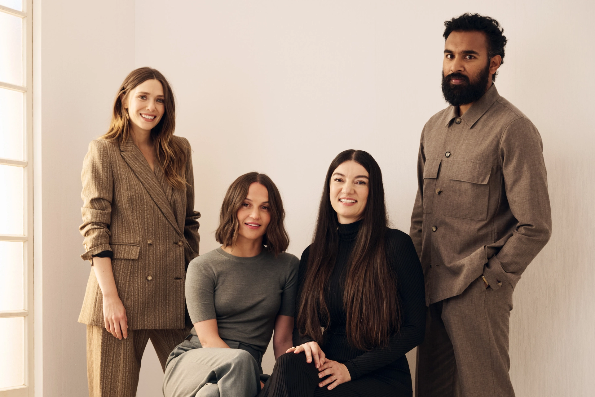 Elizabeth Olsen, Alicia Vikander, Himesh Patel, and Fleur Fortune at an event for The Assessment (2024)