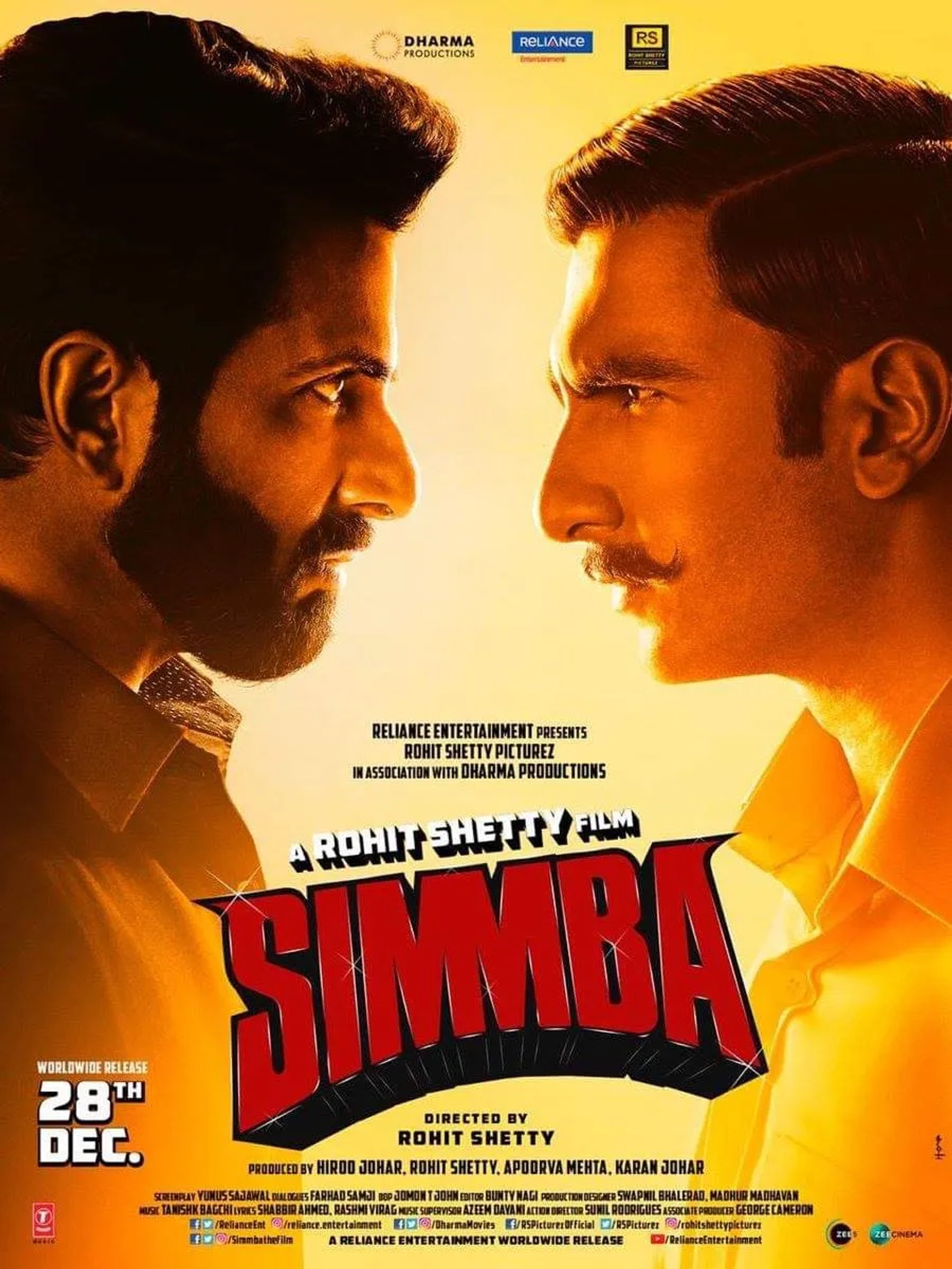 Sonu Sood and Ranveer Singh in Simmba (2018)