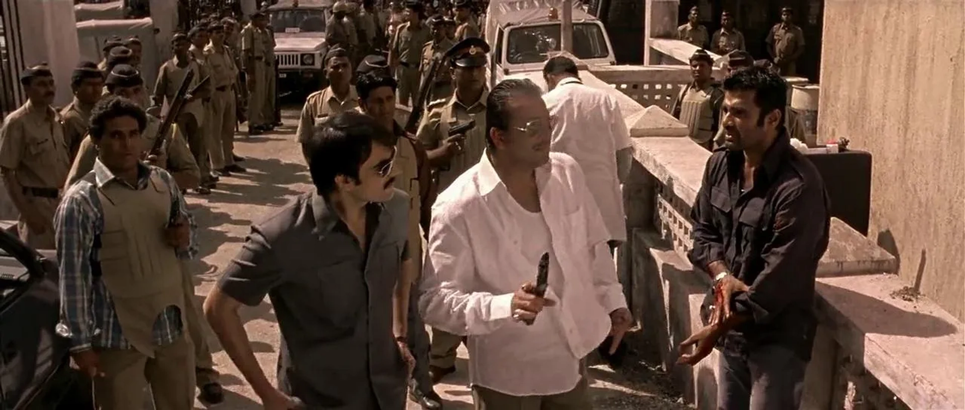 Sanjay Dutt, Arbaaz Khan, and Suniel Shetty in Shootout at Lokhandwala (2007)