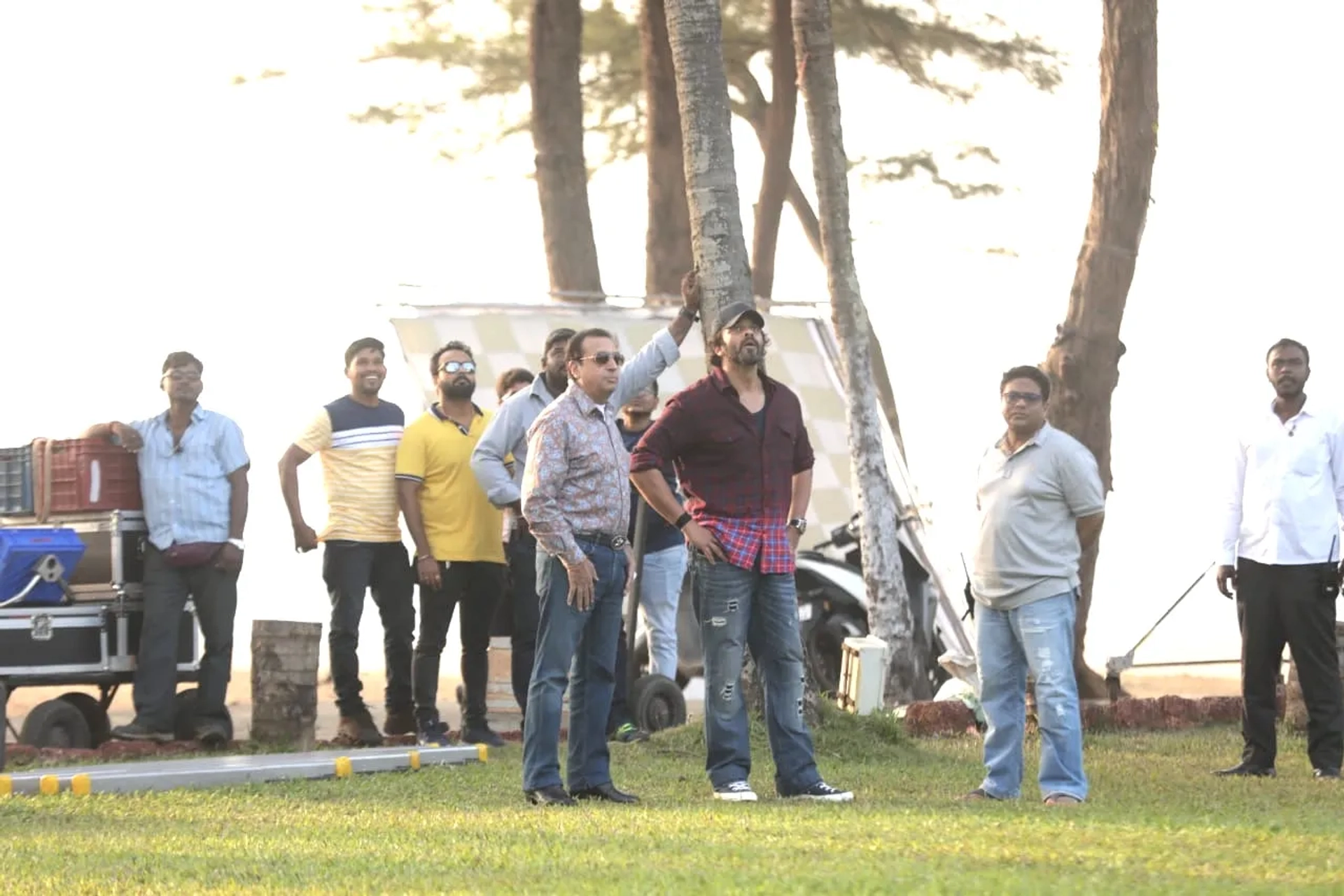 Gulshan Grover and Rohit Shetty in Sooryavanshi (2021)