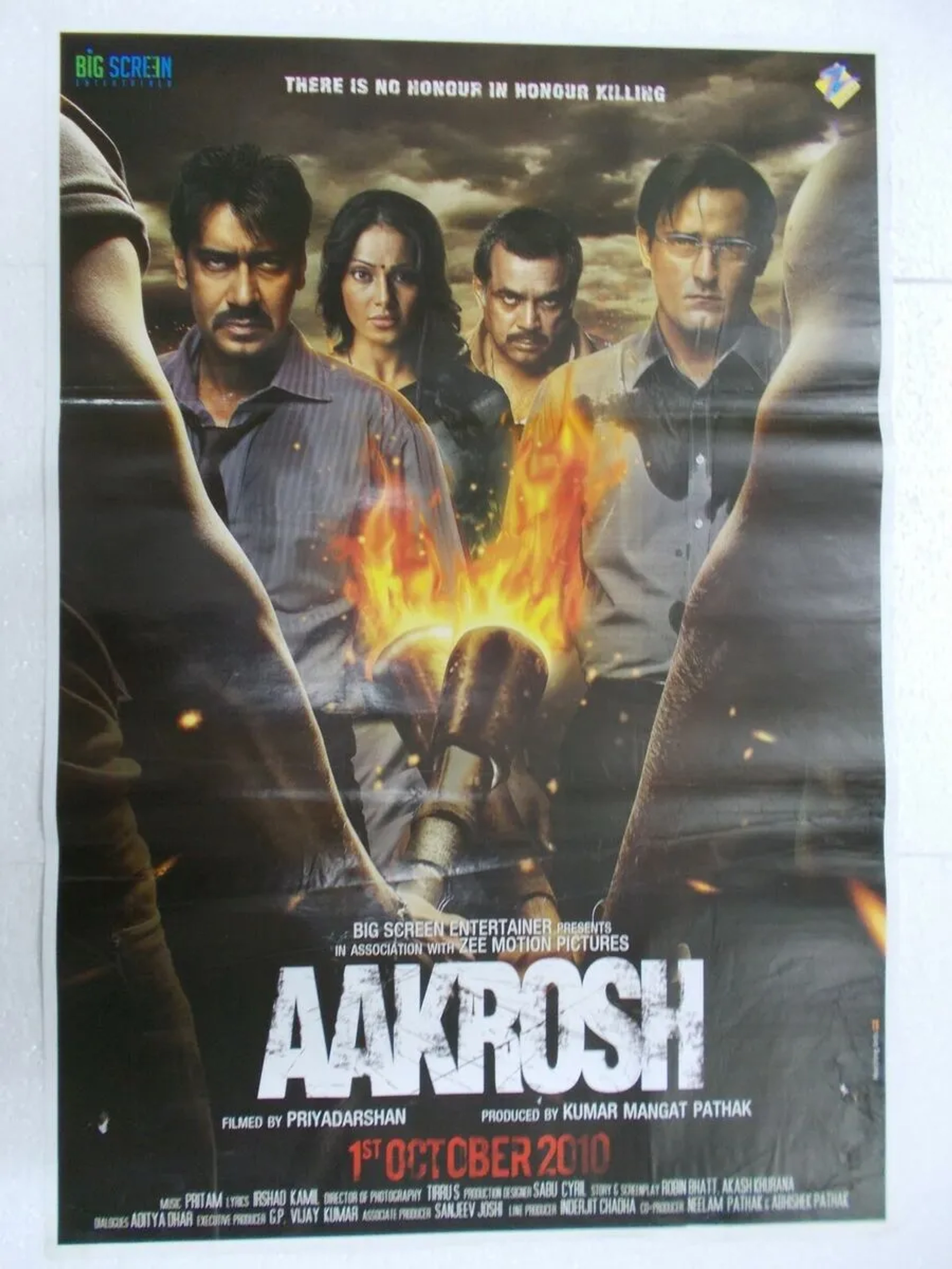 Bipasha Basu, Ajay Devgn, Akshaye Khanna, and Paresh Rawal in Aakrosh (2010)