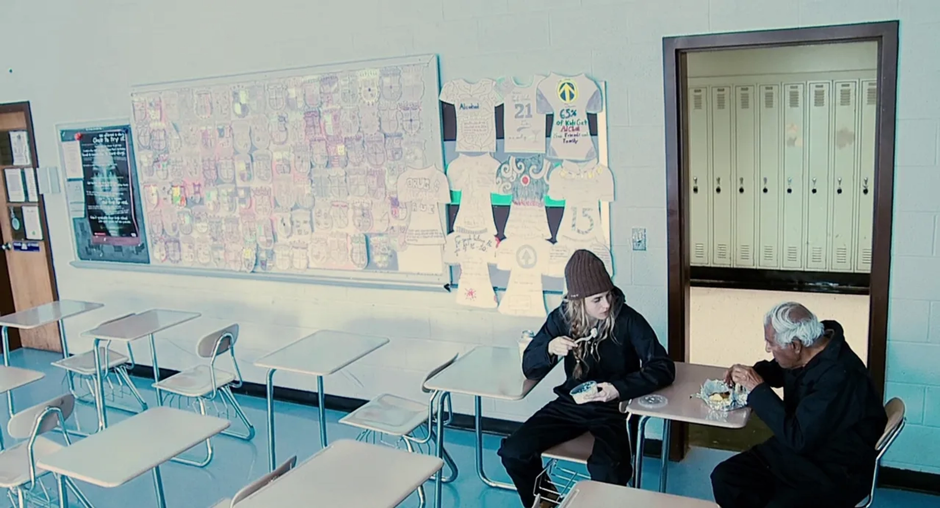Kumar Pallana and Brit Marling in Another Earth (2011)