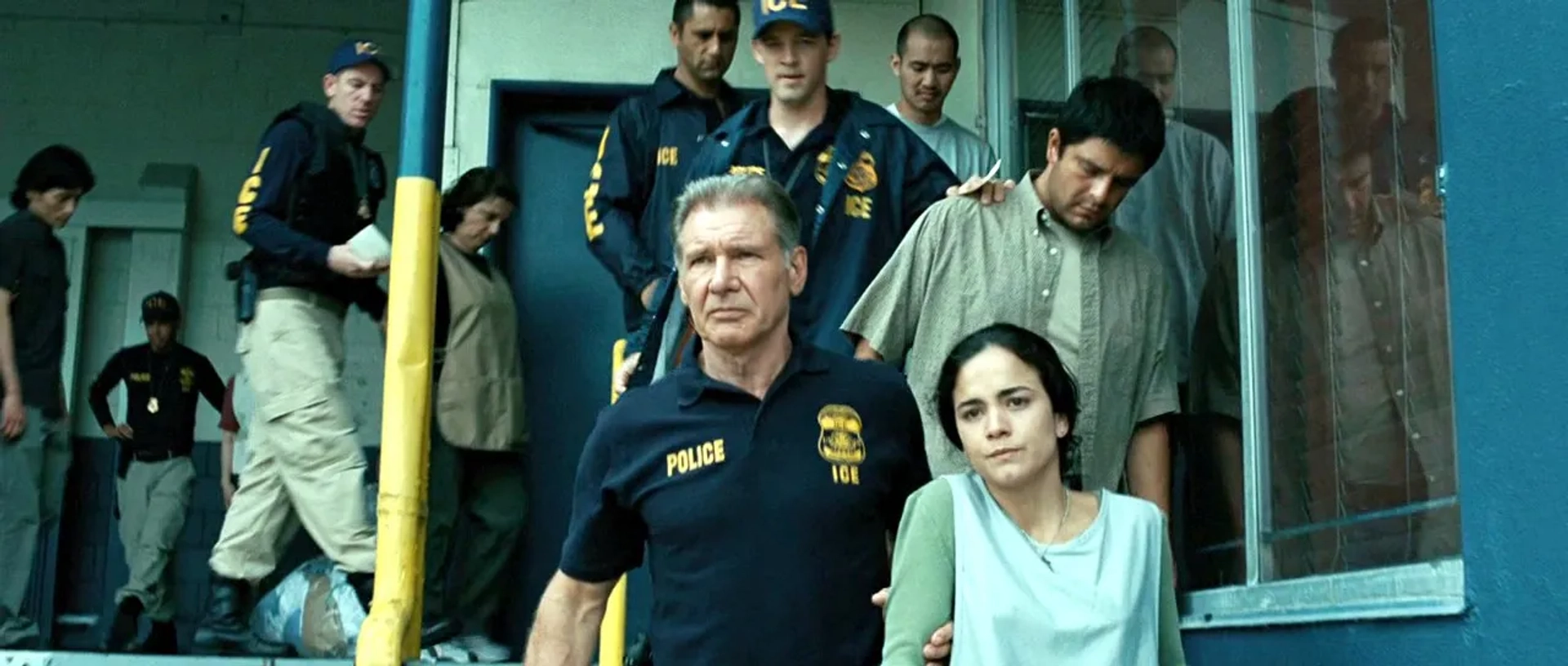 Harrison Ford, Alice Braga, and Cliff Curtis in Crossing Over (2009)