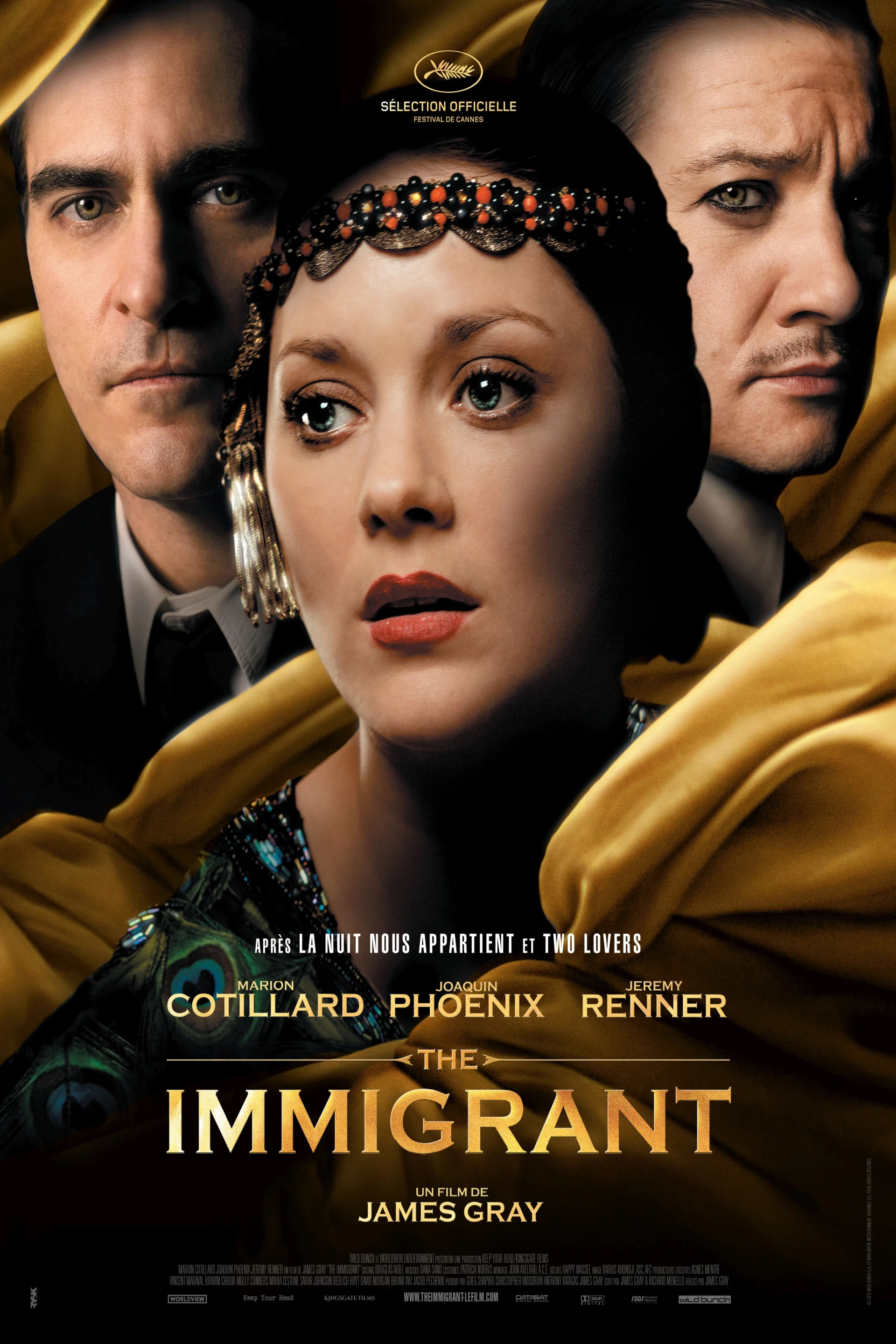 Joaquin Phoenix, Marion Cotillard, and Jeremy Renner in The Immigrant (2013)
