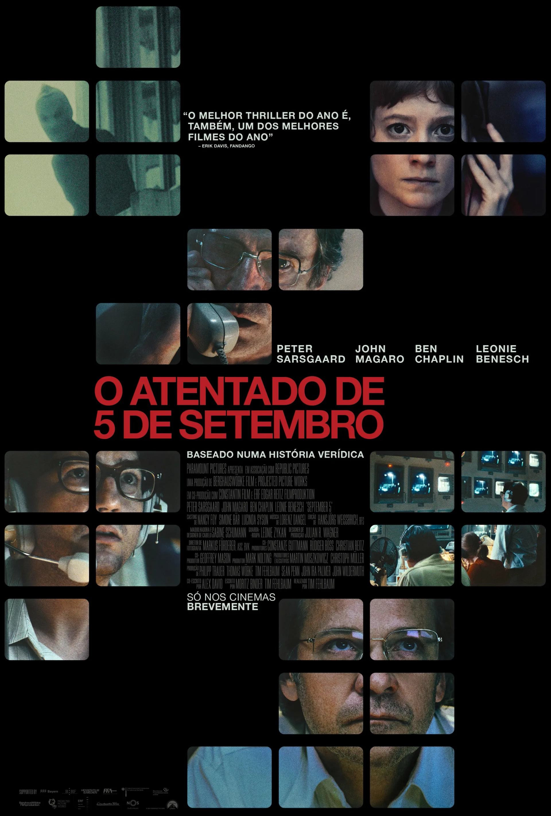 Ben Chaplin, Peter Sarsgaard, John Magaro, and Leonie Benesch in September 5 (2024)
