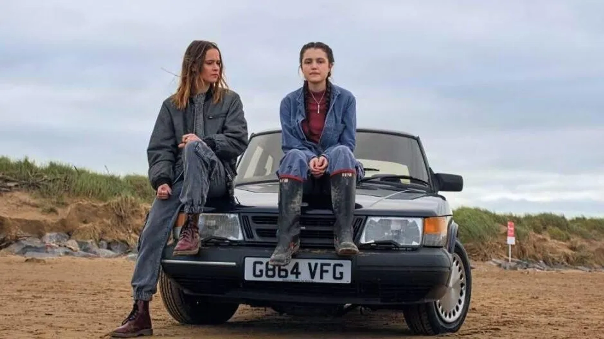 Clara Rugaard and Chloé Sweetlove in The Crow Girl (2025)