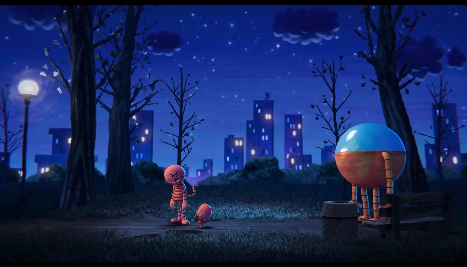 Pete Davidson, Lucas Hopkins Calderon, and Karen Foster in Dog Man (2025)