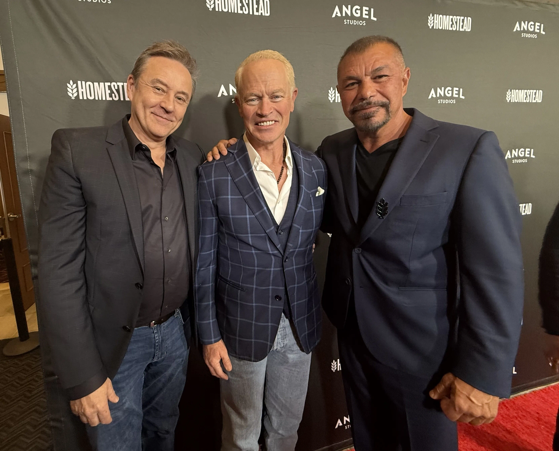 Currie Graham, Neal McDonough, and Ariel Llinas in Homestead (2024)