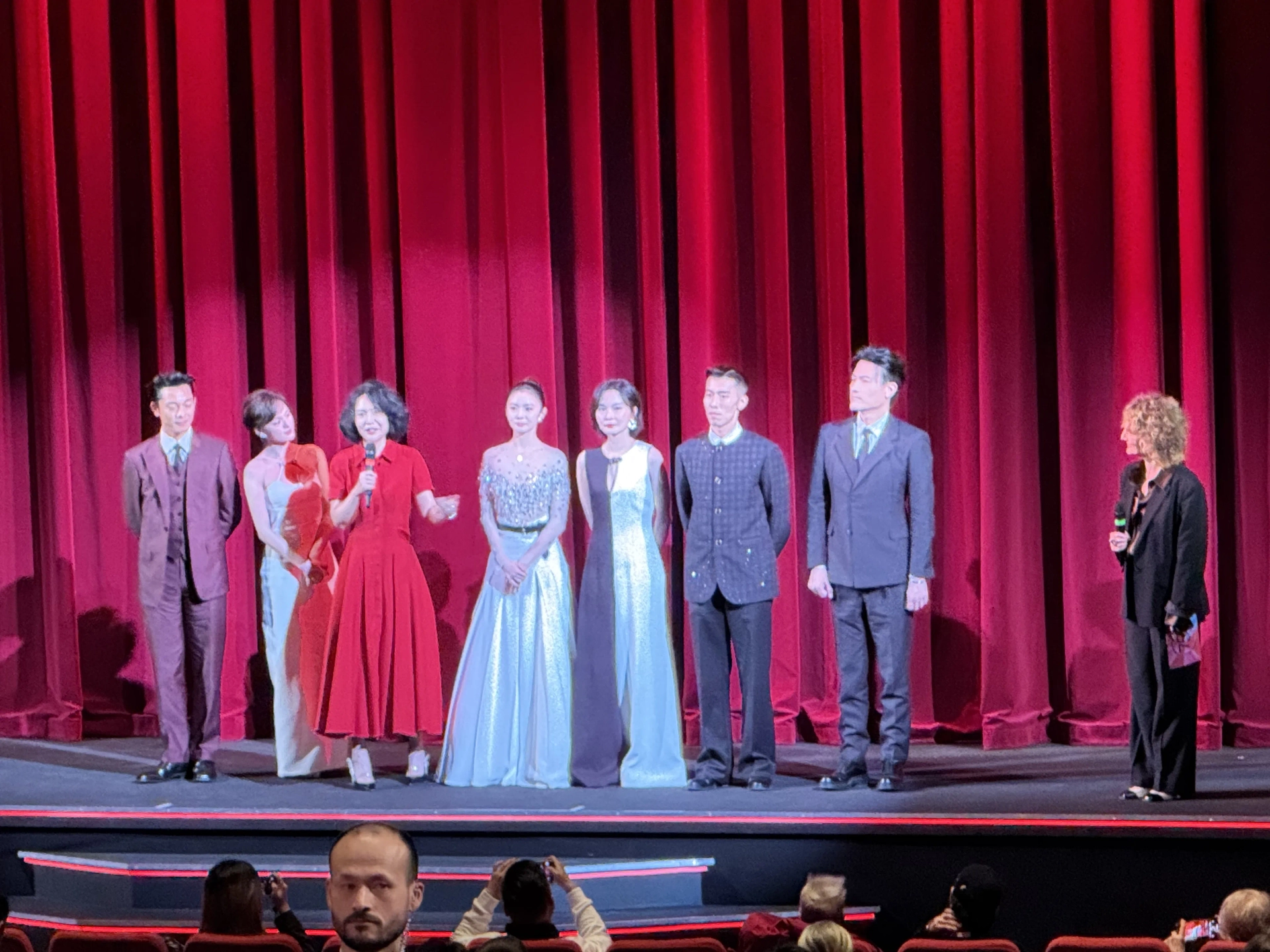 Le Geng, Haocun Liu, Vivian Qu, You Zhou, Youhao Zhang, Vicky Chen, and Jing Peng at an event for Girls on Wire (2025)
