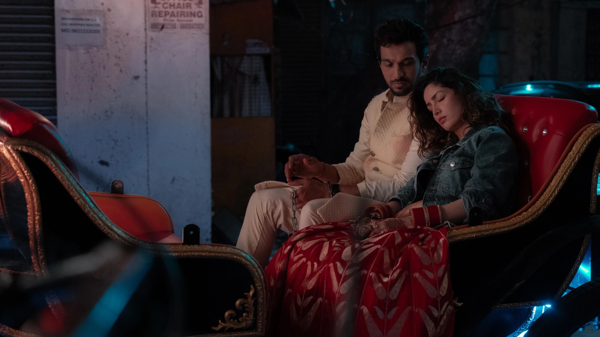 Pratik Gandhi and Yami Gautam in Dhoom Dhaam (2025)