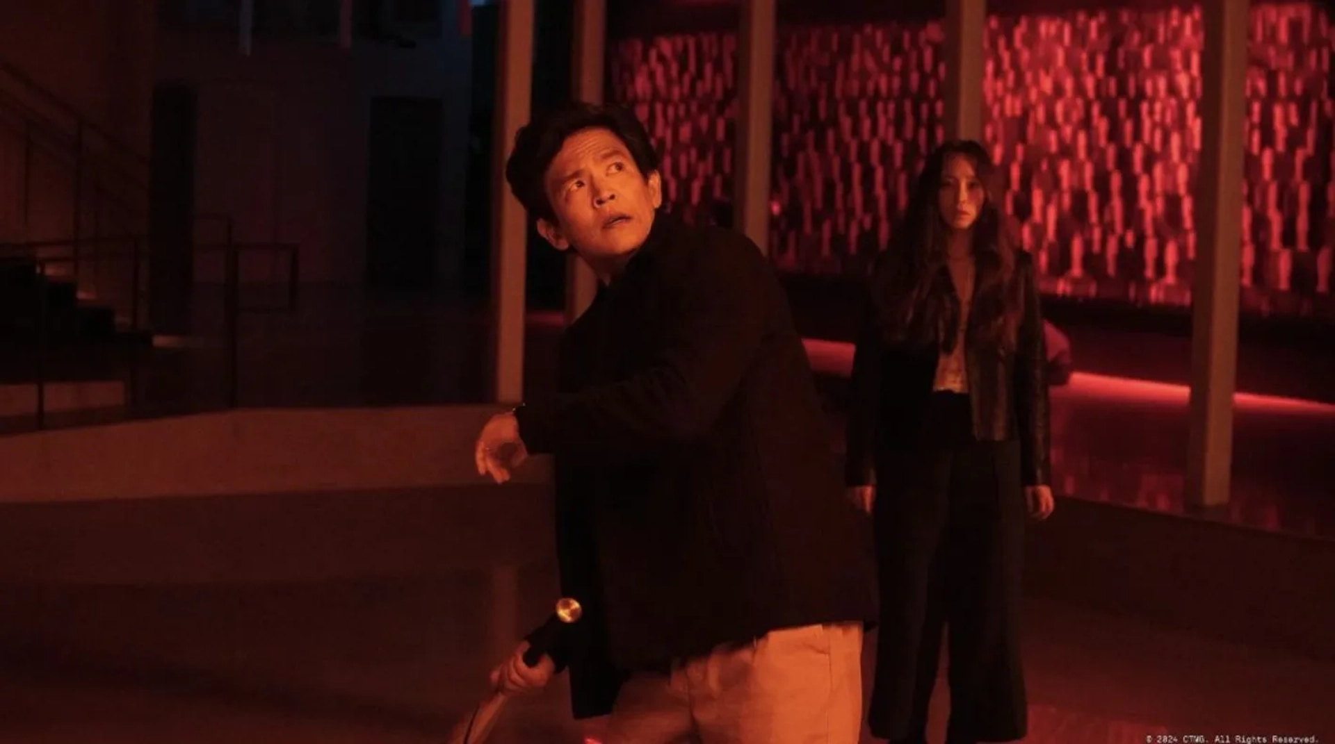 John Cho and Havana Rose Liu in Afraid (2024)