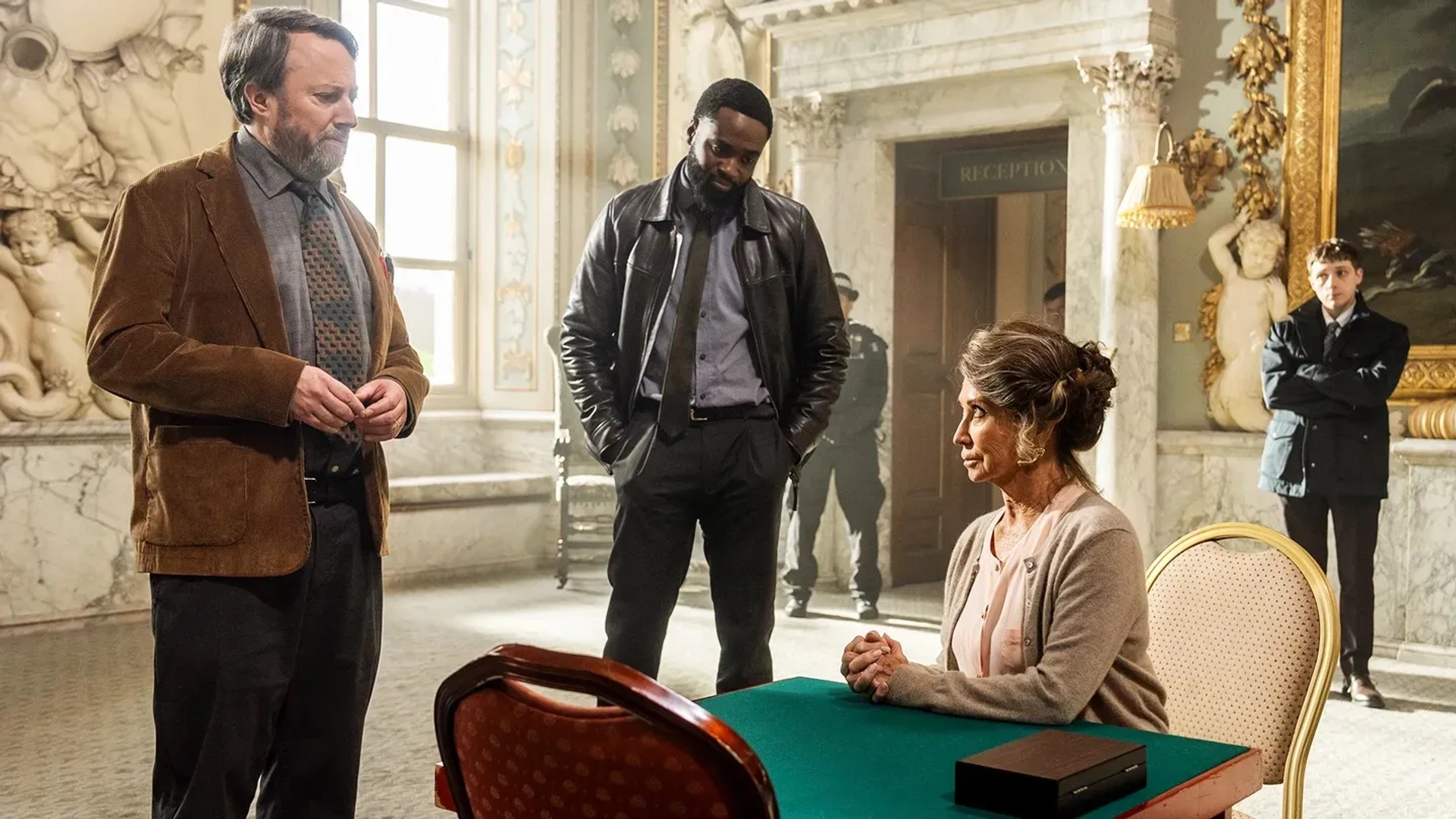 Felicity Kendal, David Mitchell, Gerran Howell, and Dipo Ola in Ludwig (2024)