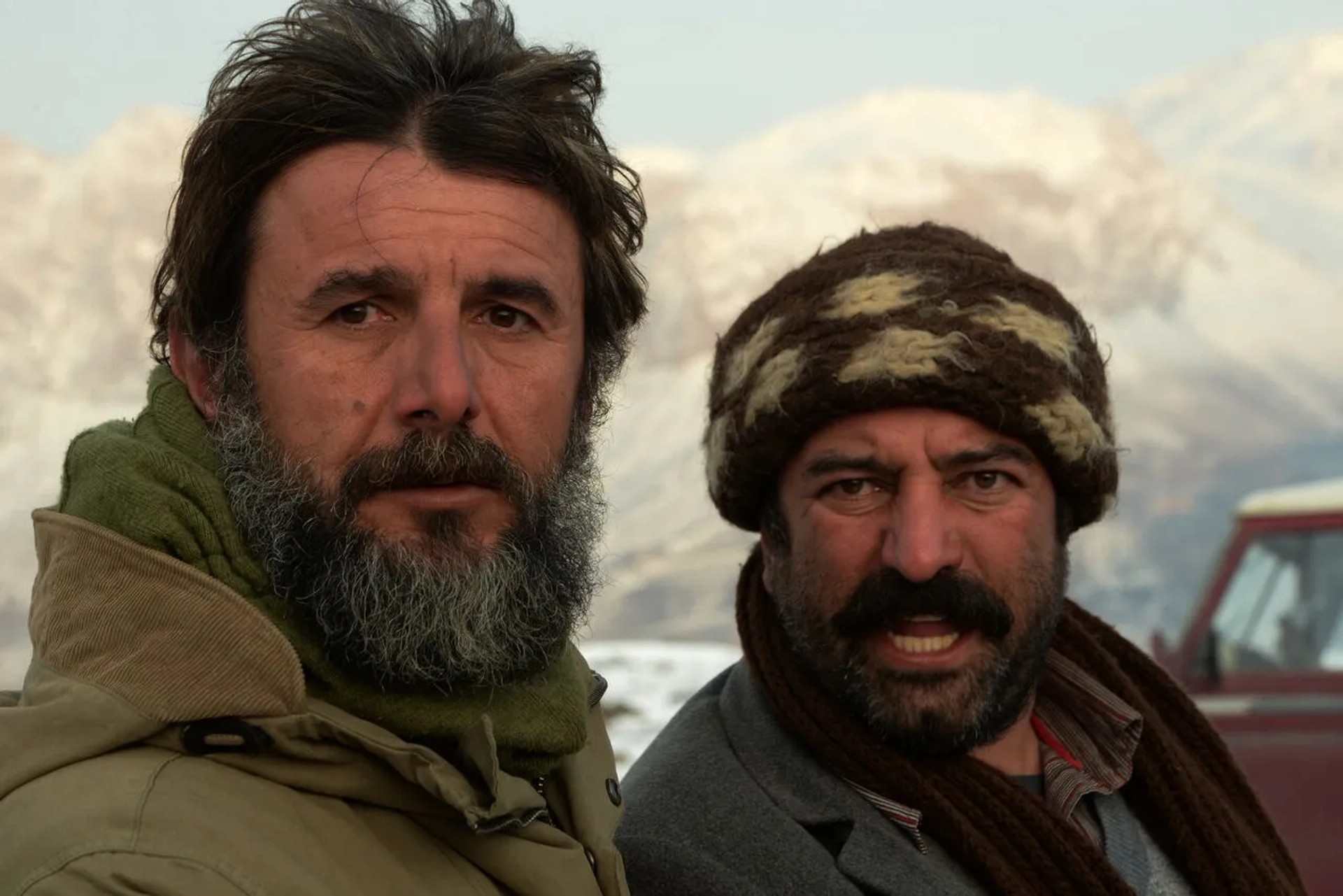 Amin Hayayee and Majid Salehi in The Last Snow (2023)