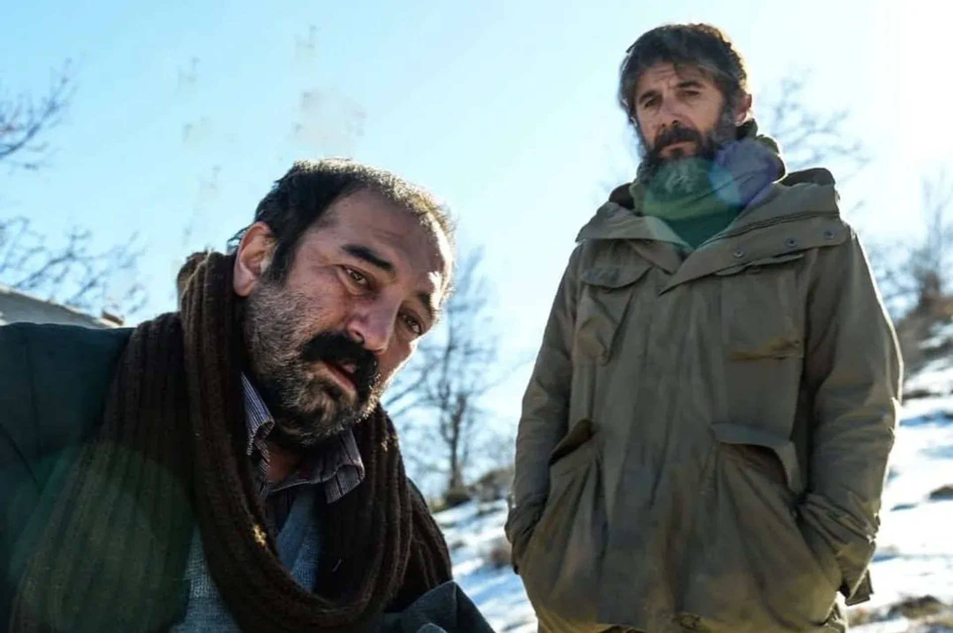 Amin Hayayee and Majid Salehi in The Last Snow (2023)