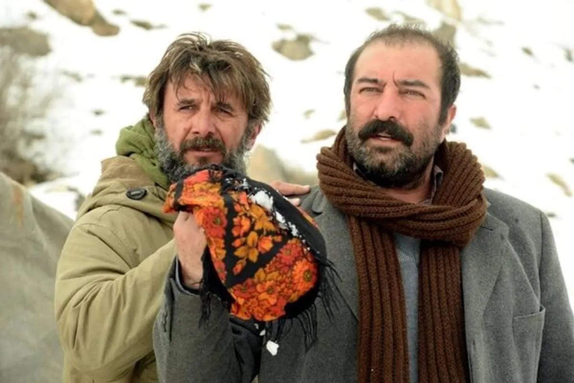 Amin Hayayee and Majid Salehi in The Last Snow (2023)