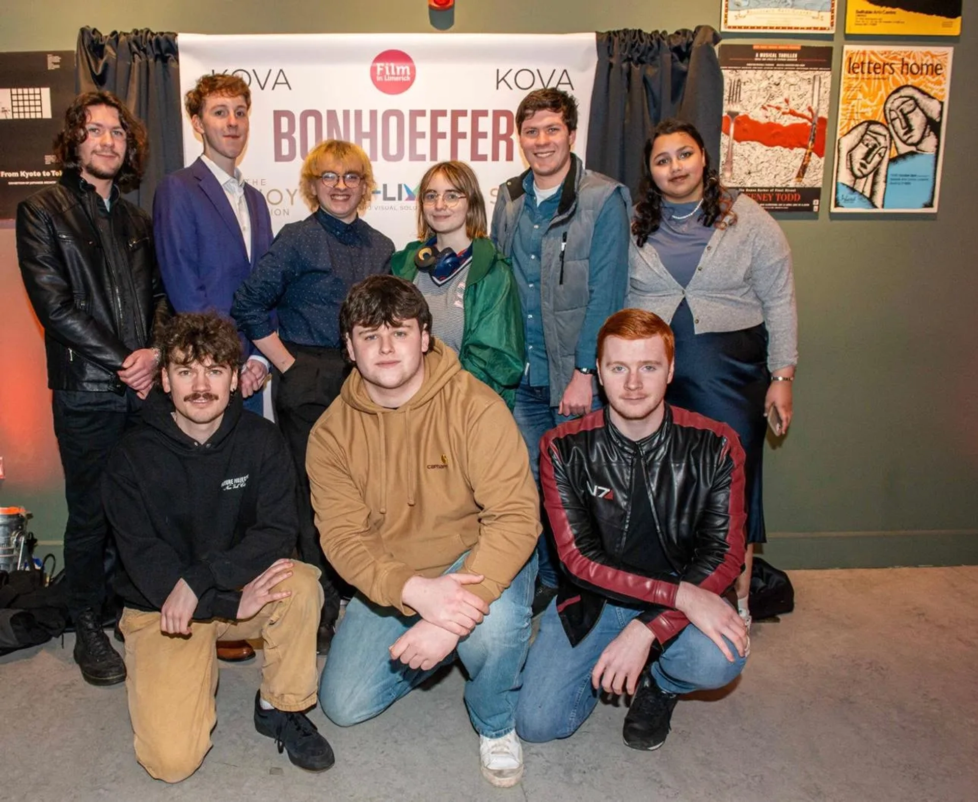 The volunteers working at the “BONHOEFFER” film premiere in Belltable Theatre, Limerick City