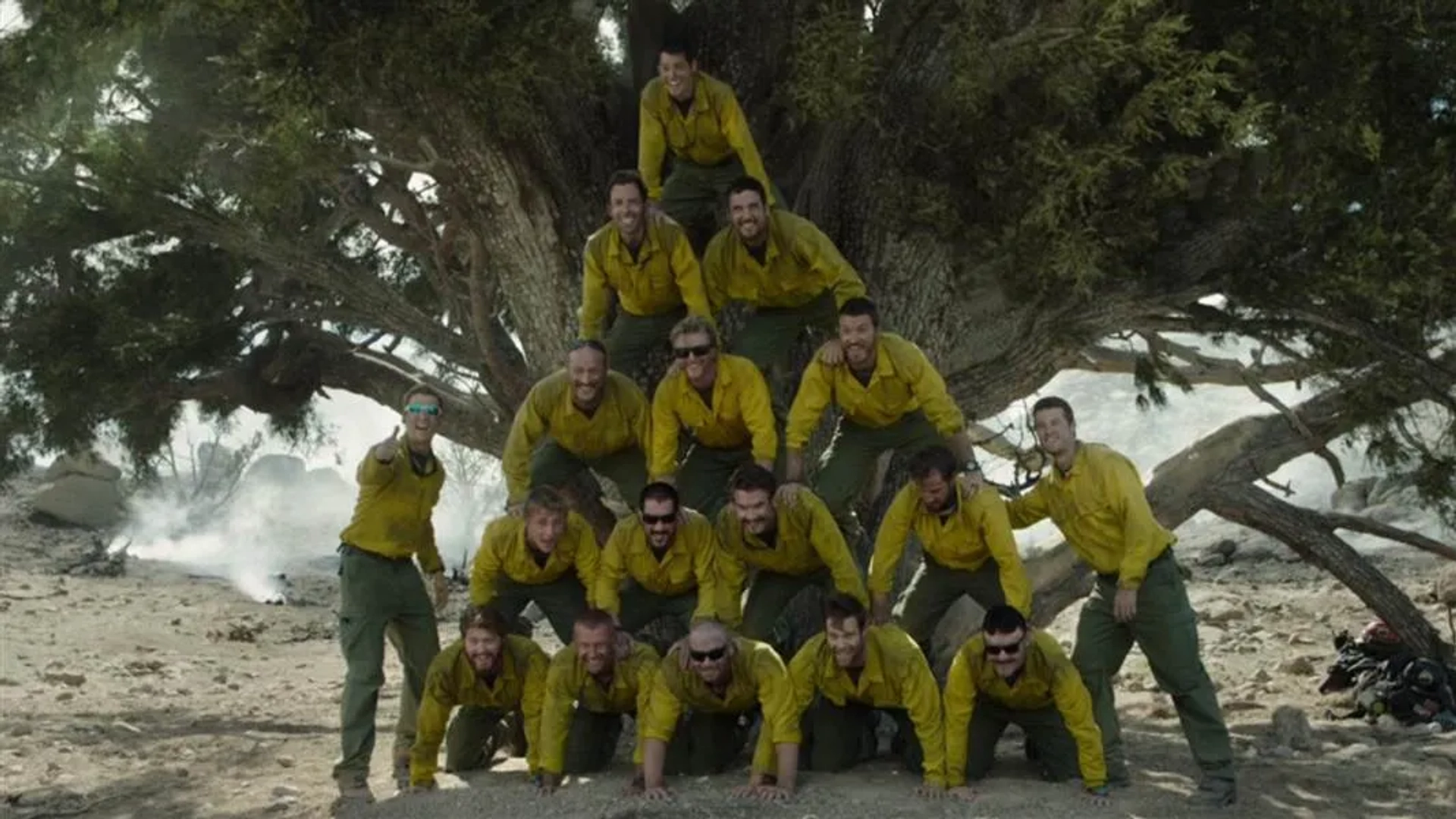 James Badge Dale, Thad Luckinbill, Sam Quinn, Geoff Stults, Dylan Kenin, Miles Teller, Scott Haze, Kenneth Miller, Ryan Jason Cook, Alex Russell, Jake Picking, Ben Hardy, Matthew Van Wettering, Michael L. McNulty, Brandon Bunch, Ryan Michael Busch, and Scott Foxx in Only the Brave (2017)