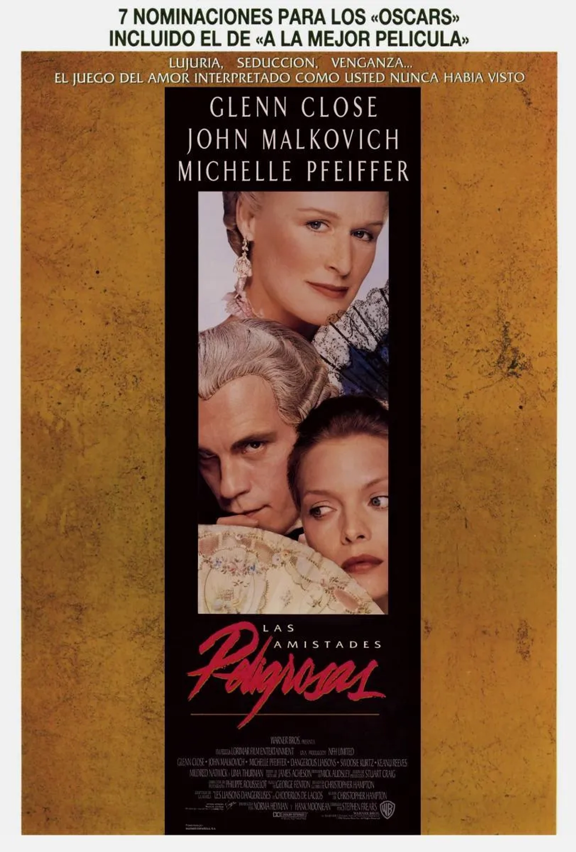 Michelle Pfeiffer, Glenn Close, and John Malkovich in Dangerous Liaisons (1988)