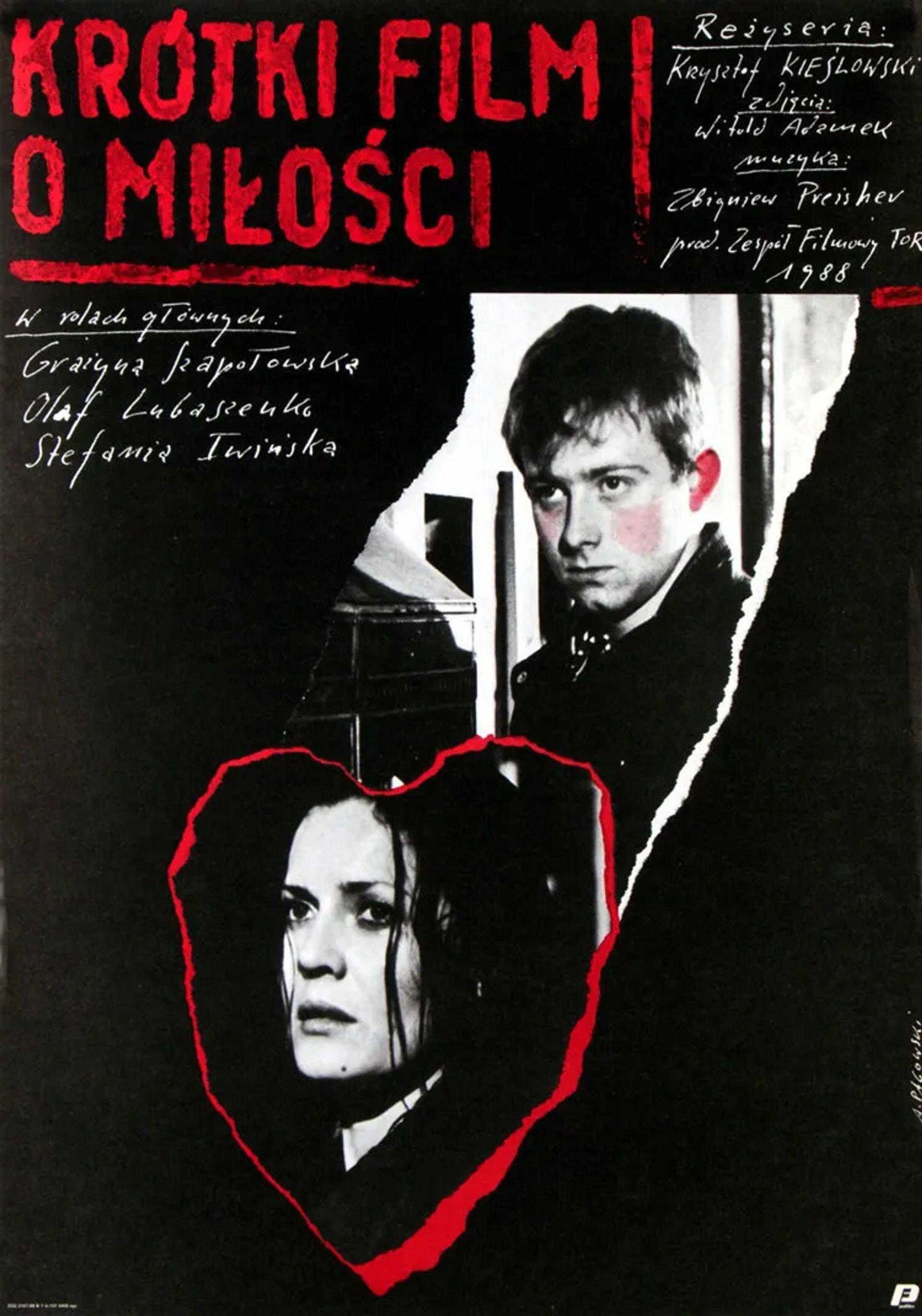 Olaf Lubaszenko and Grazyna Szapolowska in A Short Film About Love (1988)