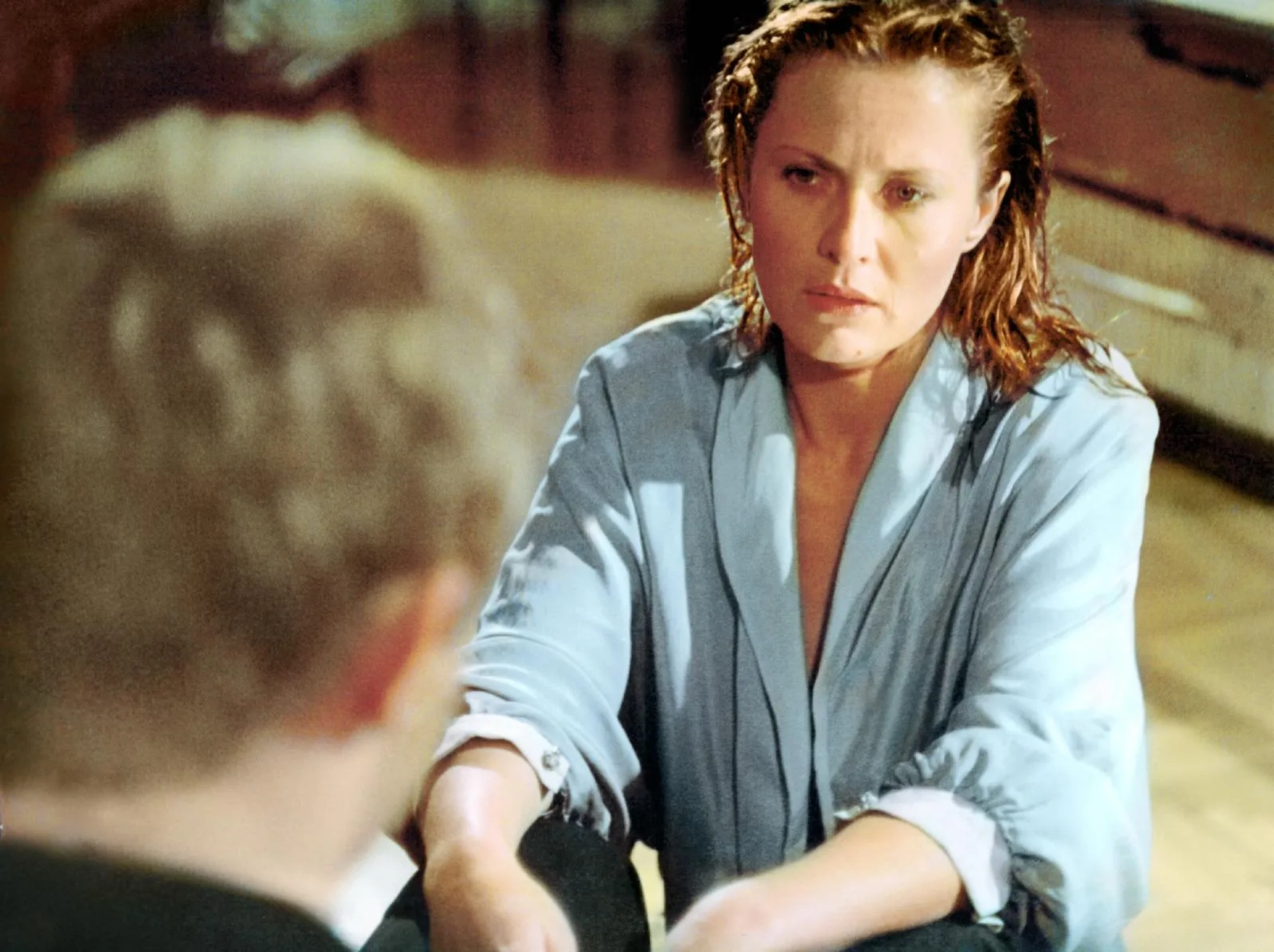 Olaf Lubaszenko and Grazyna Szapolowska in A Short Film About Love (1988)