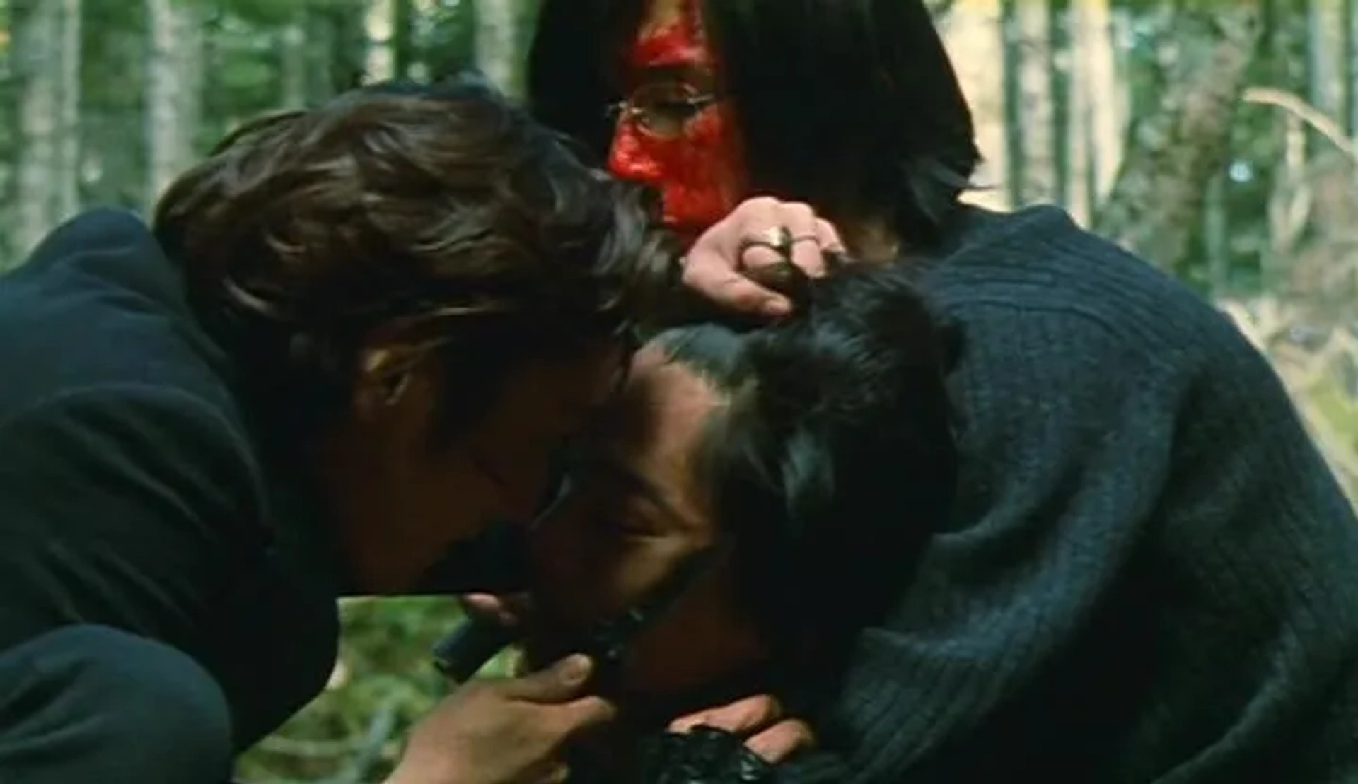 Kenji Matsuda, Yuichiro Arai, and Kazuhito Ohba in Versus (2000)