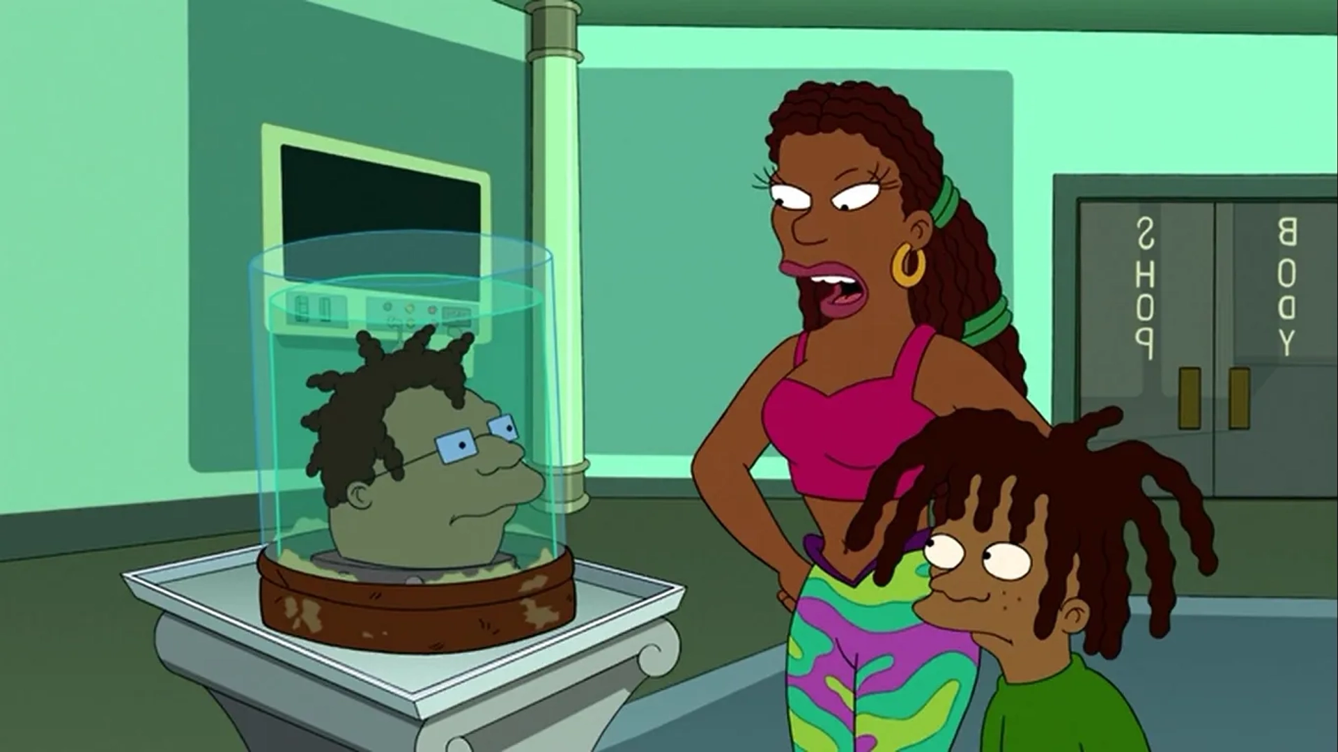 Phil LaMarr and Dawnn Lewis in Futurama: Bender's Big Score (2007)