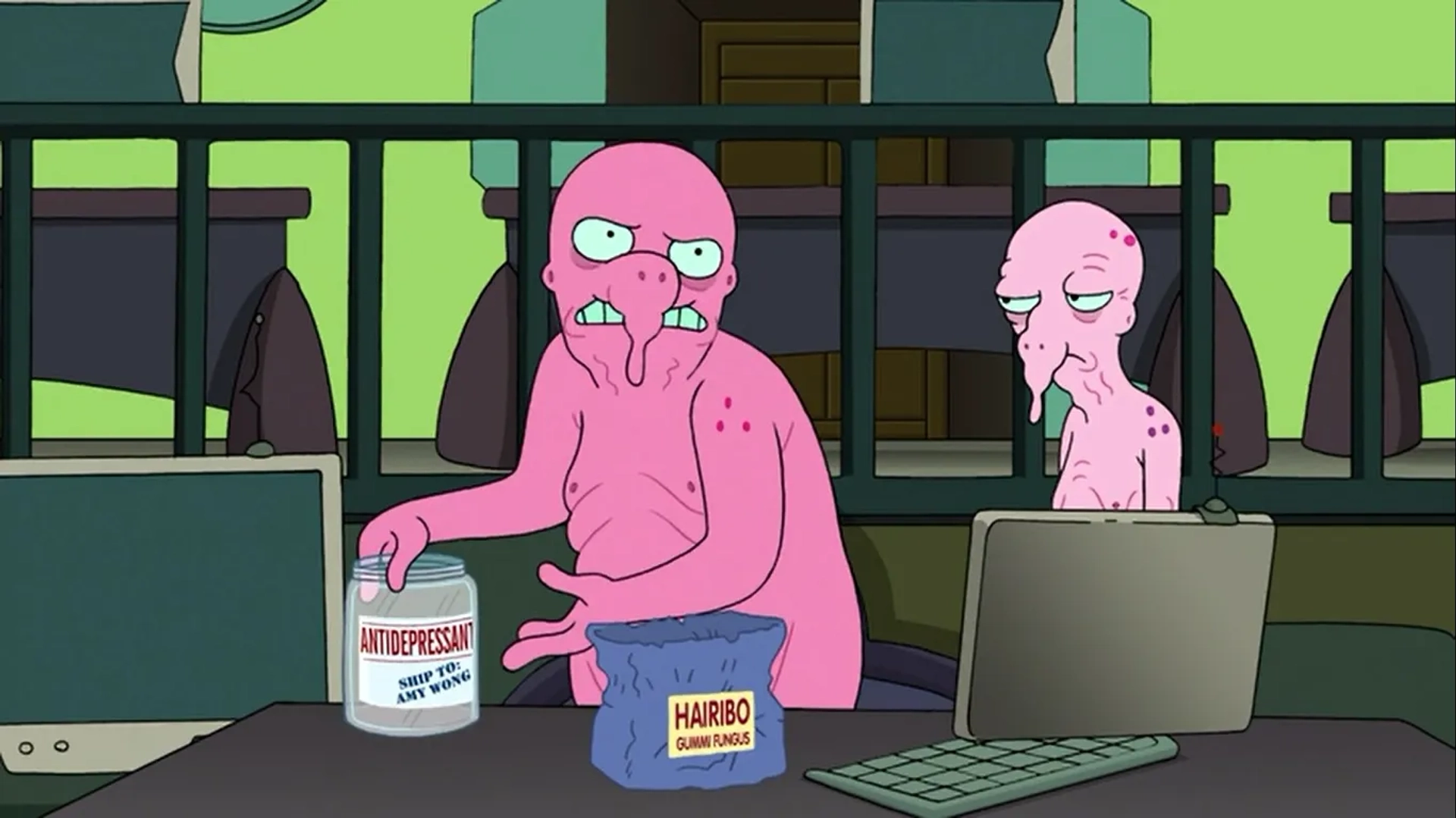 David Herman and Frank Welker in Futurama: Bender's Big Score (2007)