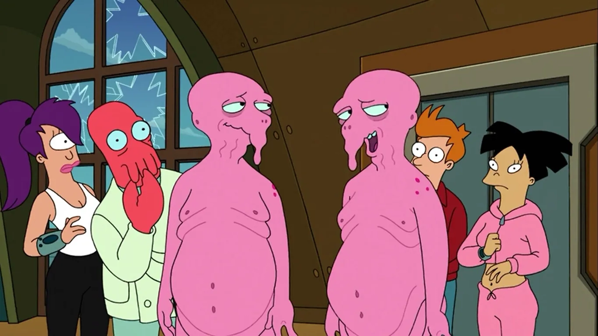 Katey Sagal, David Herman, Lauren Tom, and Billy West in Futurama: Bender's Big Score (2007)