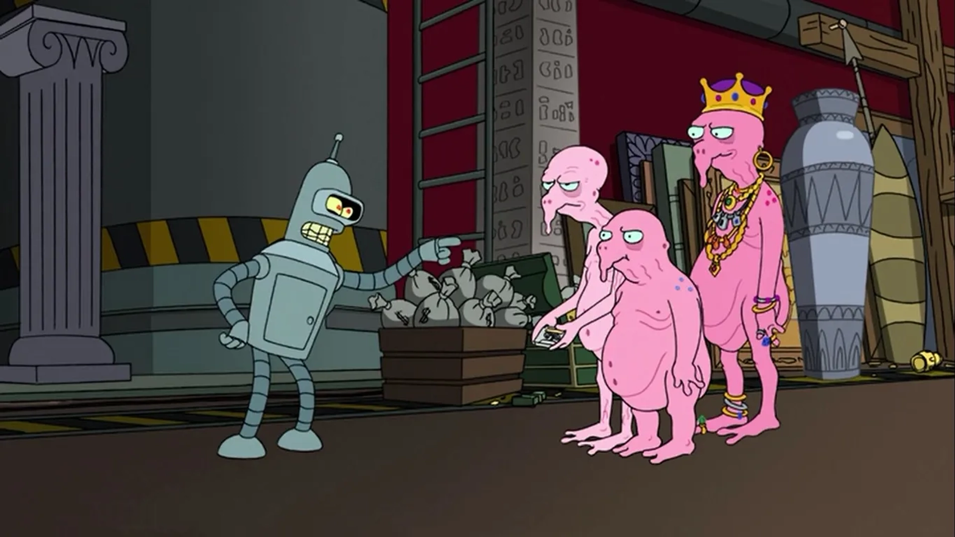 Maurice LaMarche, John DiMaggio, David Herman, and Frank Welker in Futurama: Bender's Big Score (2007)
