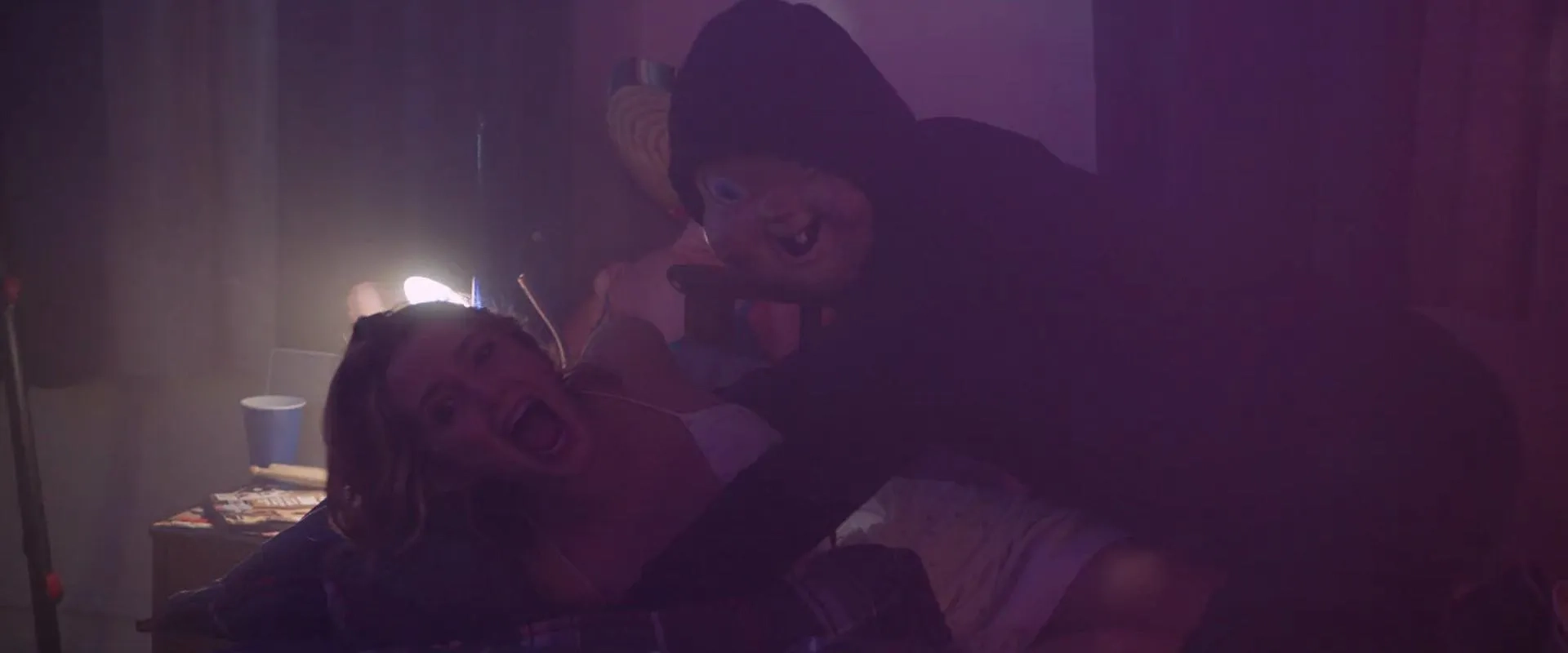 Jessica Rothe and Rob Mello in Happy Death Day (2017)