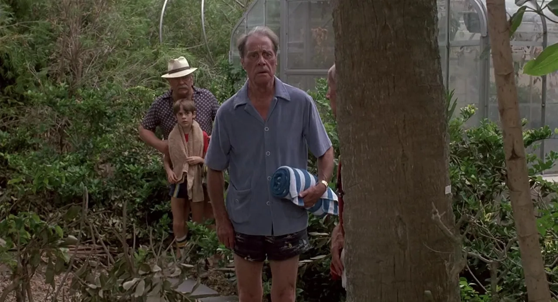 Don Ameche, Wilford Brimley, Hume Cronyn, and Barret Oliver in Cocoon (1985)