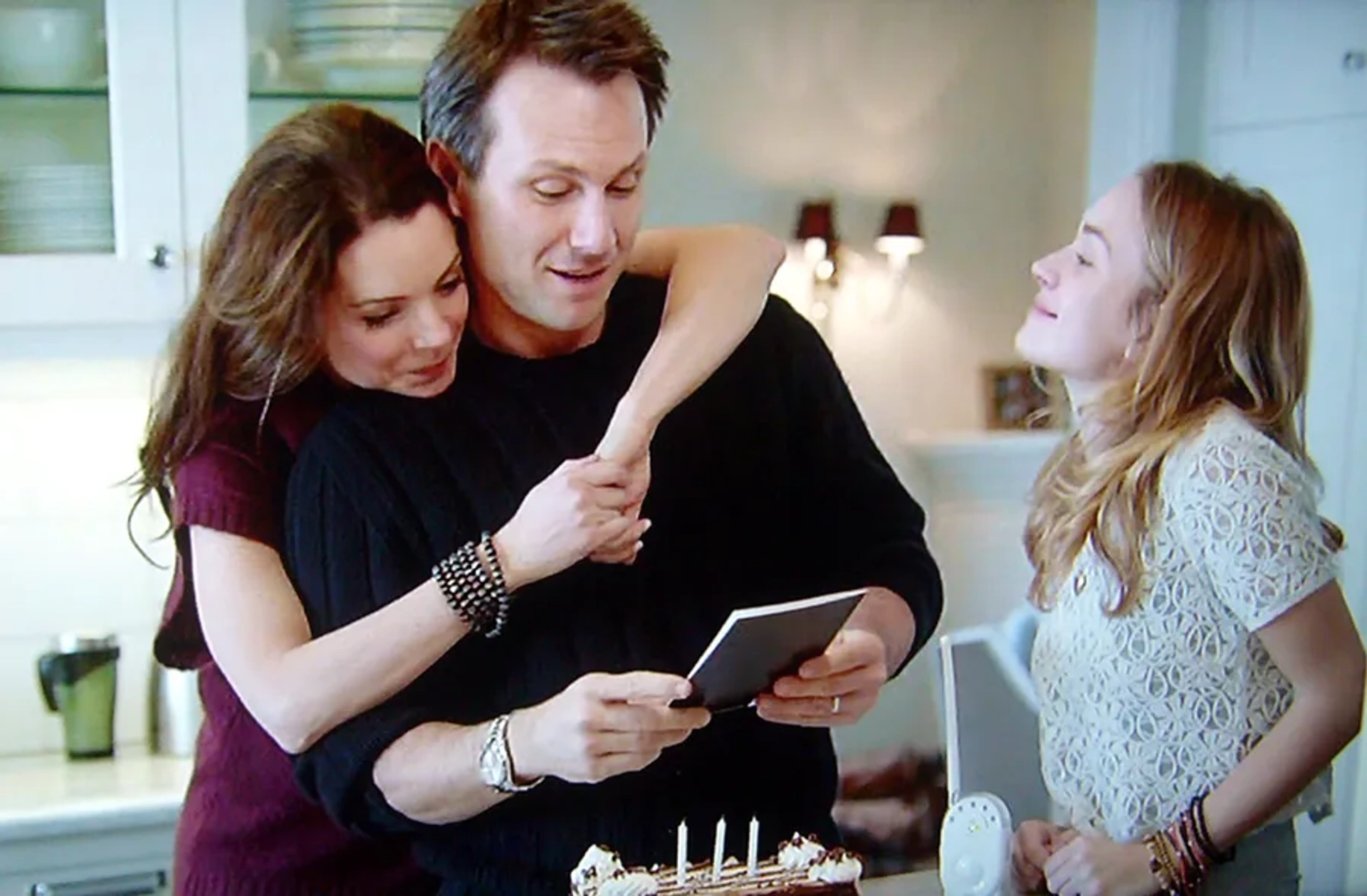 Christian Slater, Kimberly Williams-Paisley, and Britt Robertson in Ask Me Anything (2014)