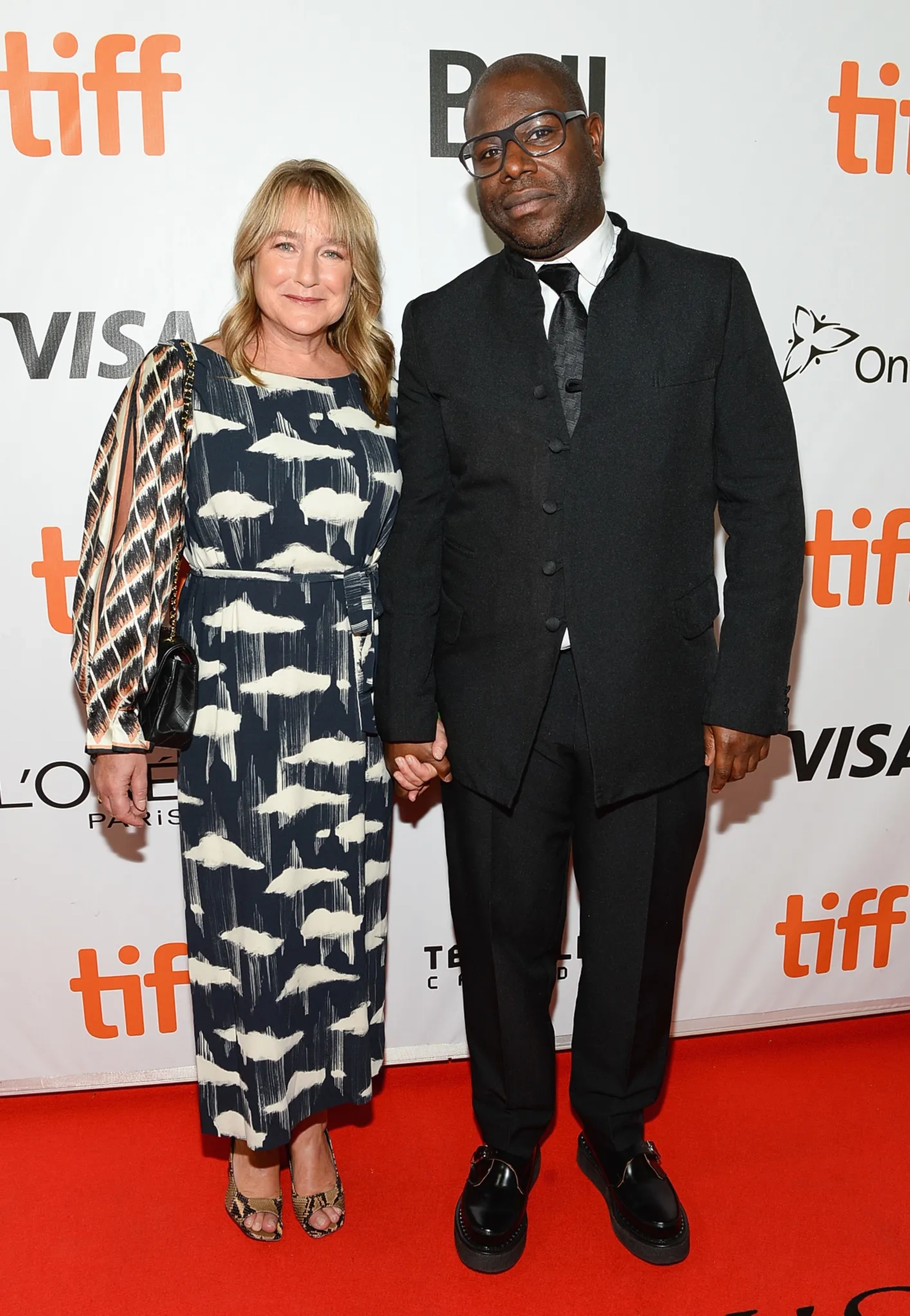 Steve McQueen and Bianca Stigter at an event for Widows (2018)
