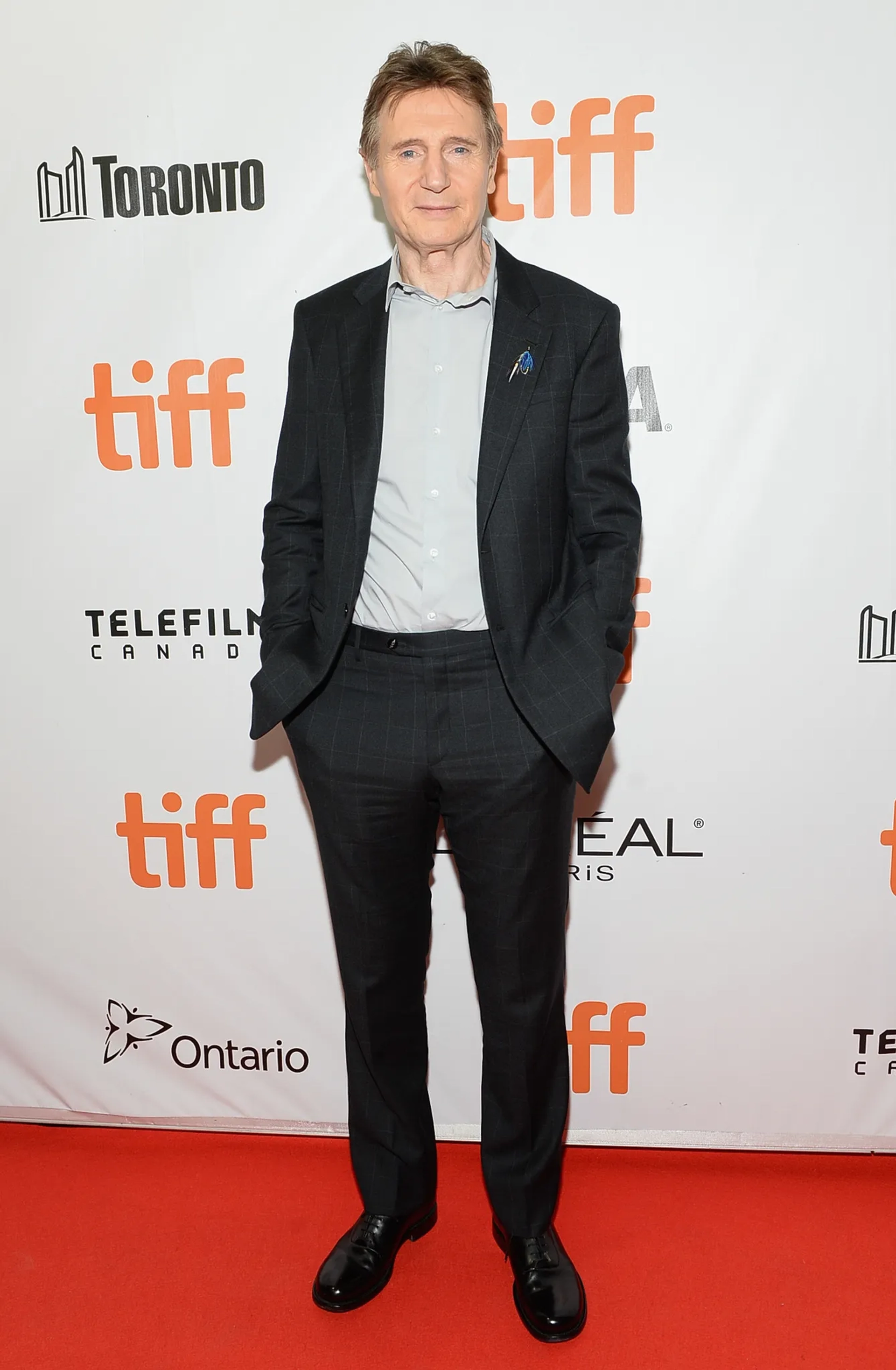 Liam Neeson at an event for Widows (2018)