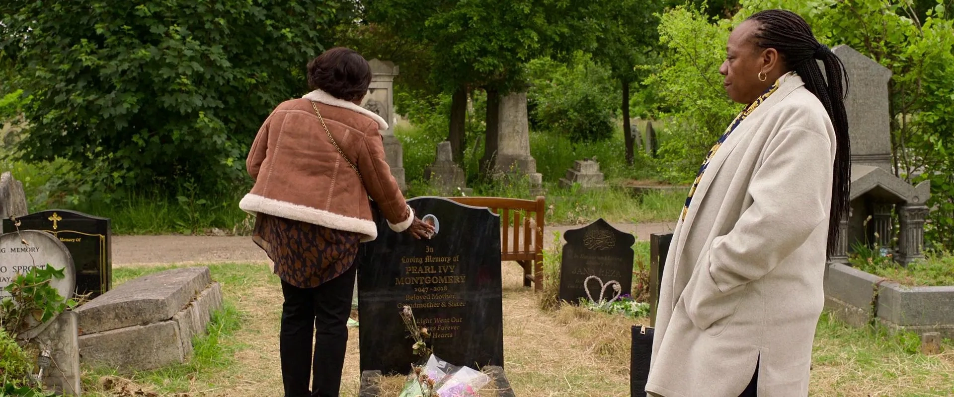 Marianne Jean-Baptiste and Michele Austin in Hard Truths (2024)