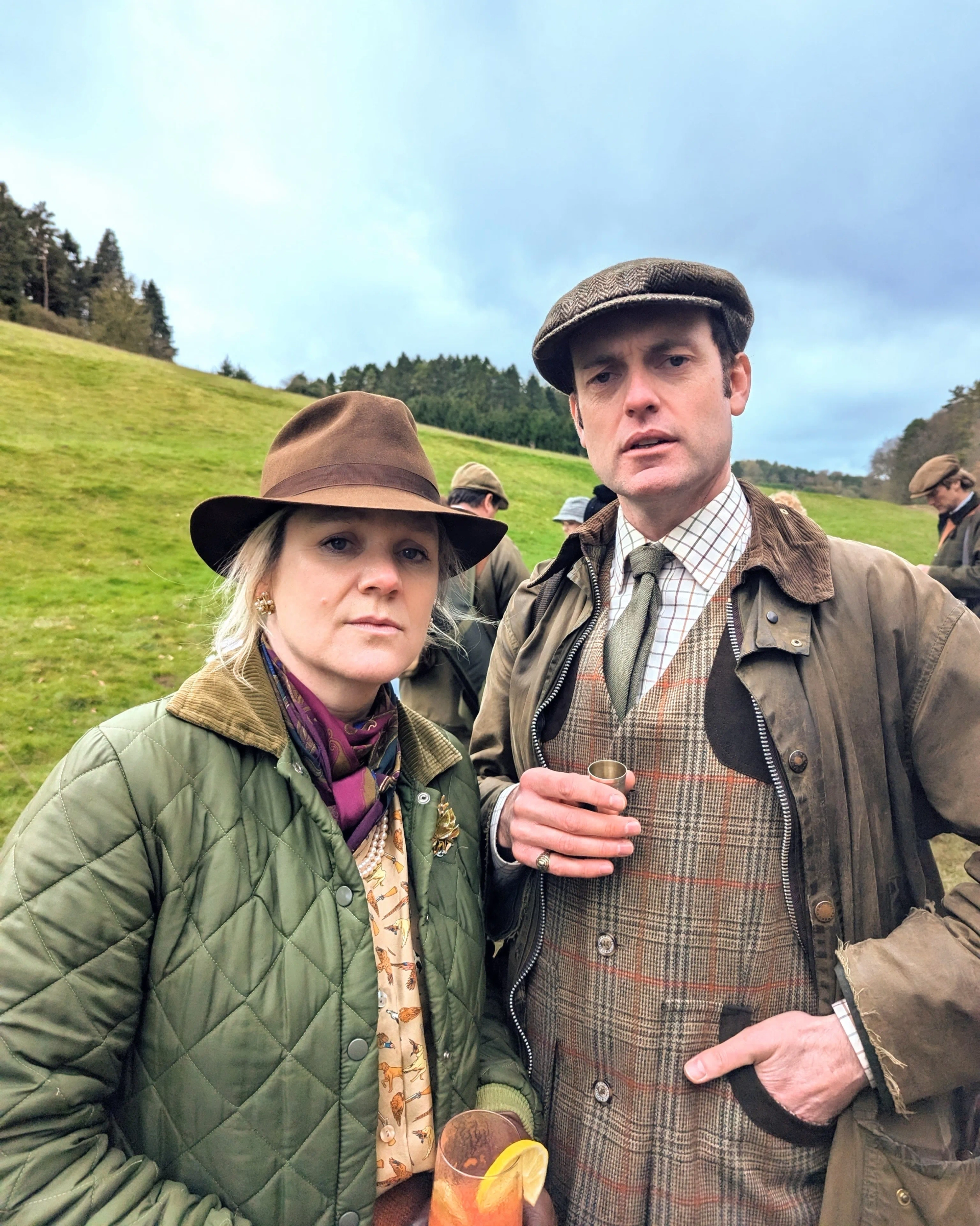 RIVALS BTS The Hampshire's enjoy drinks mid pheasant shoot