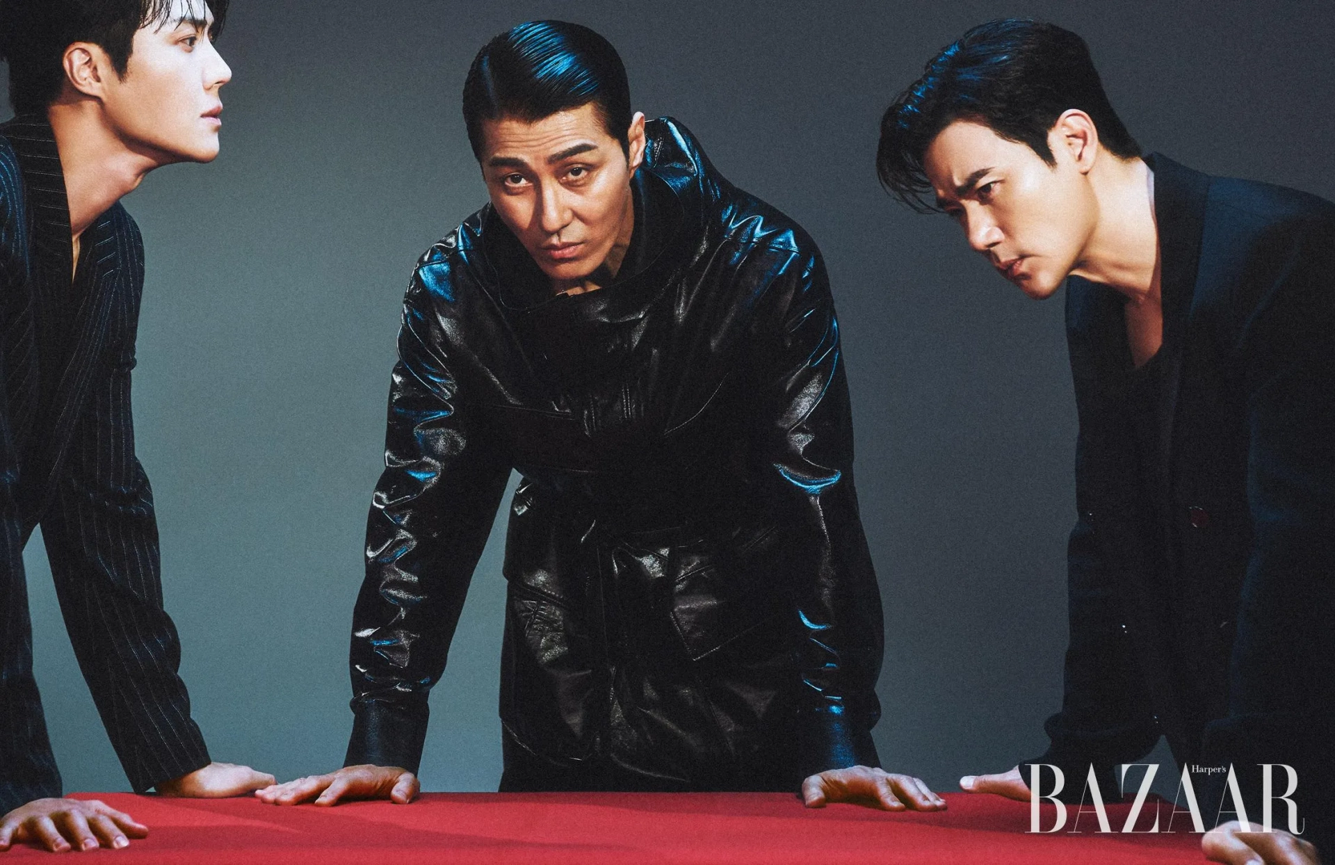 Cha Seung-won, Kim Kang-woo, and Kim Seon-ho at an event for The Tyrant (2024)