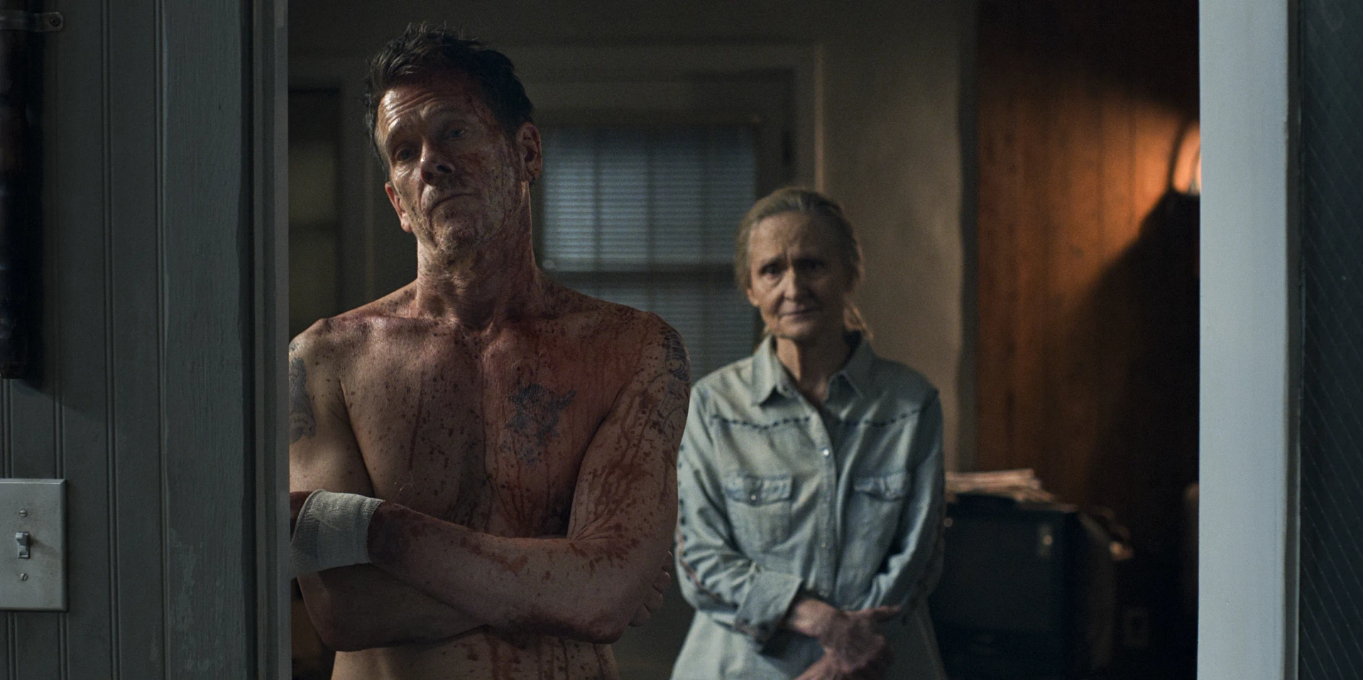 Kevin Bacon and Beth Grant in The Bondsman (2025)