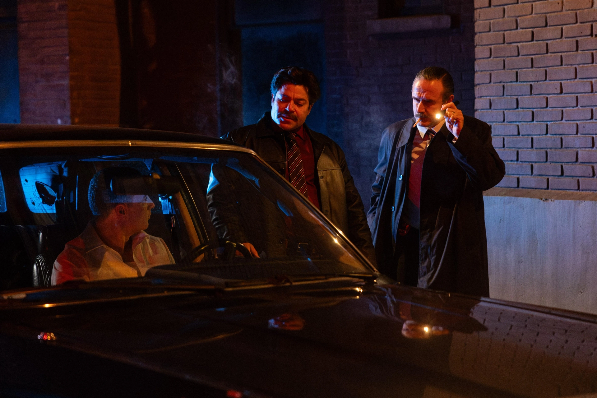 David Arquette and Jeremy Luke in Mob Cops (2025)
