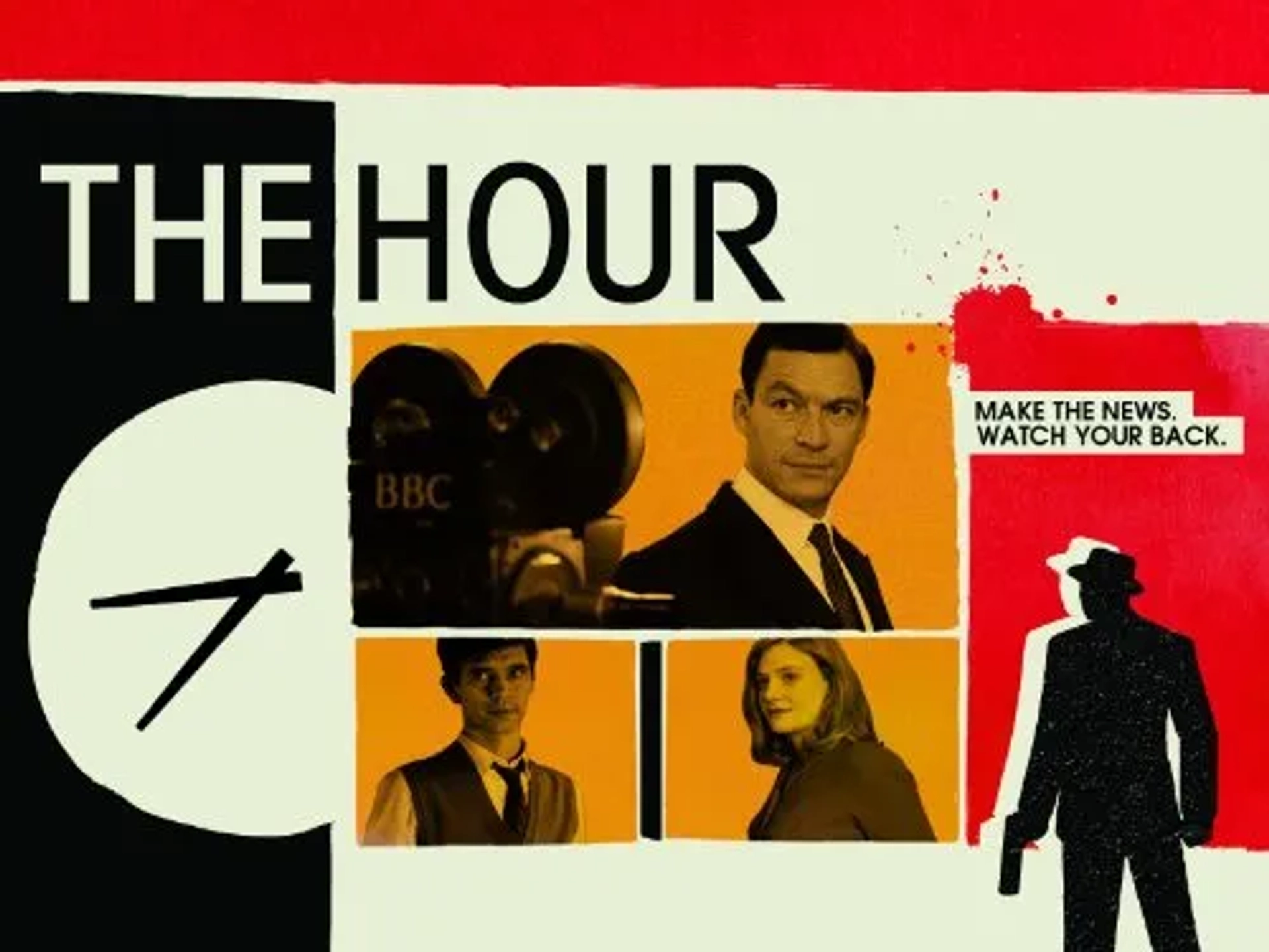 Romola Garai, Dominic West, and Ben Whishaw in The Hour (2011)