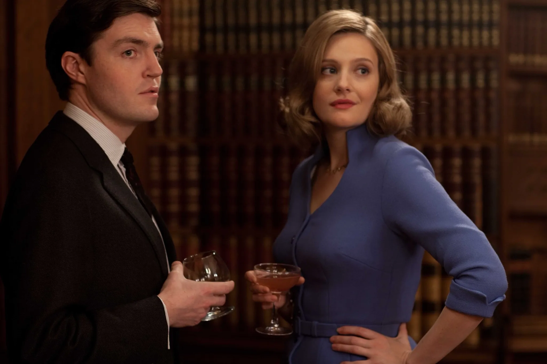 Tom Burke and Romola Garai in The Hour (2011)