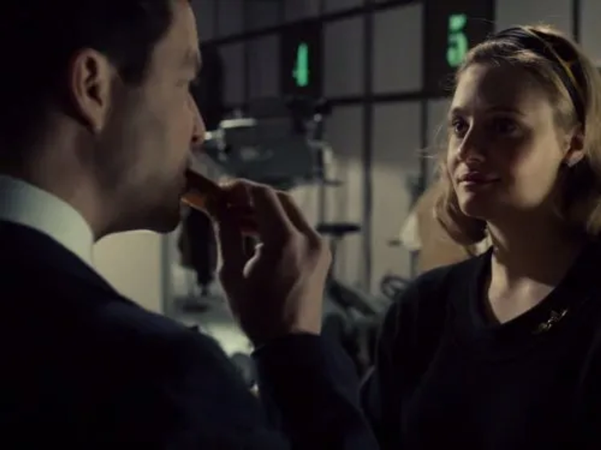 Romola Garai and Dominic West in The Hour (2011)