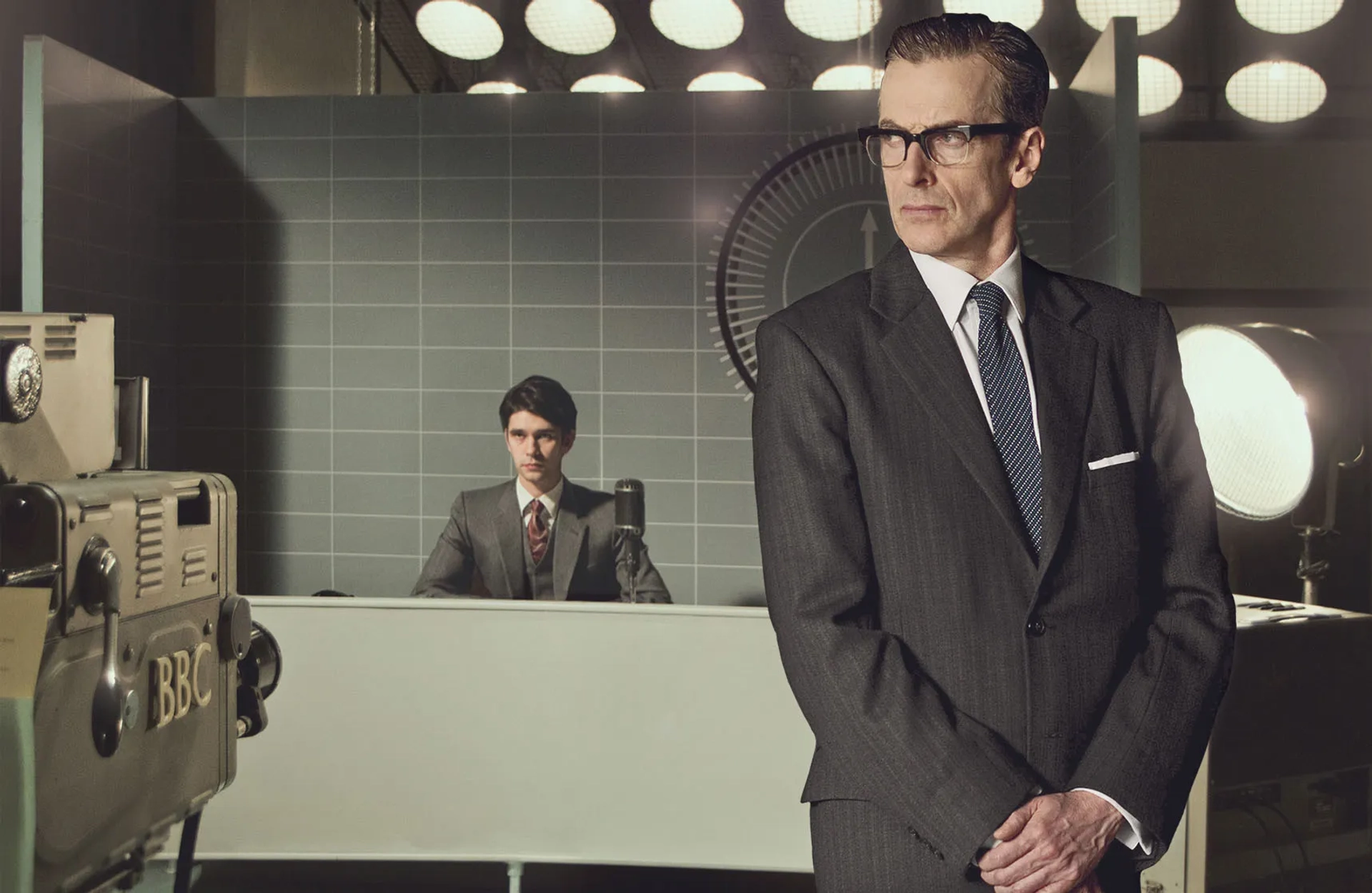 Peter Capaldi and Ben Whishaw in The Hour (2011)
