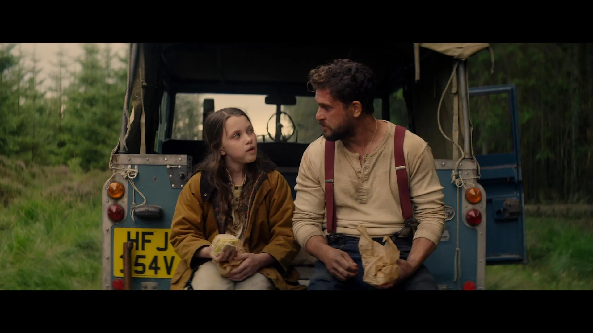 Caoilinn Springall and Kit Harington in The Beast Within (2024)
