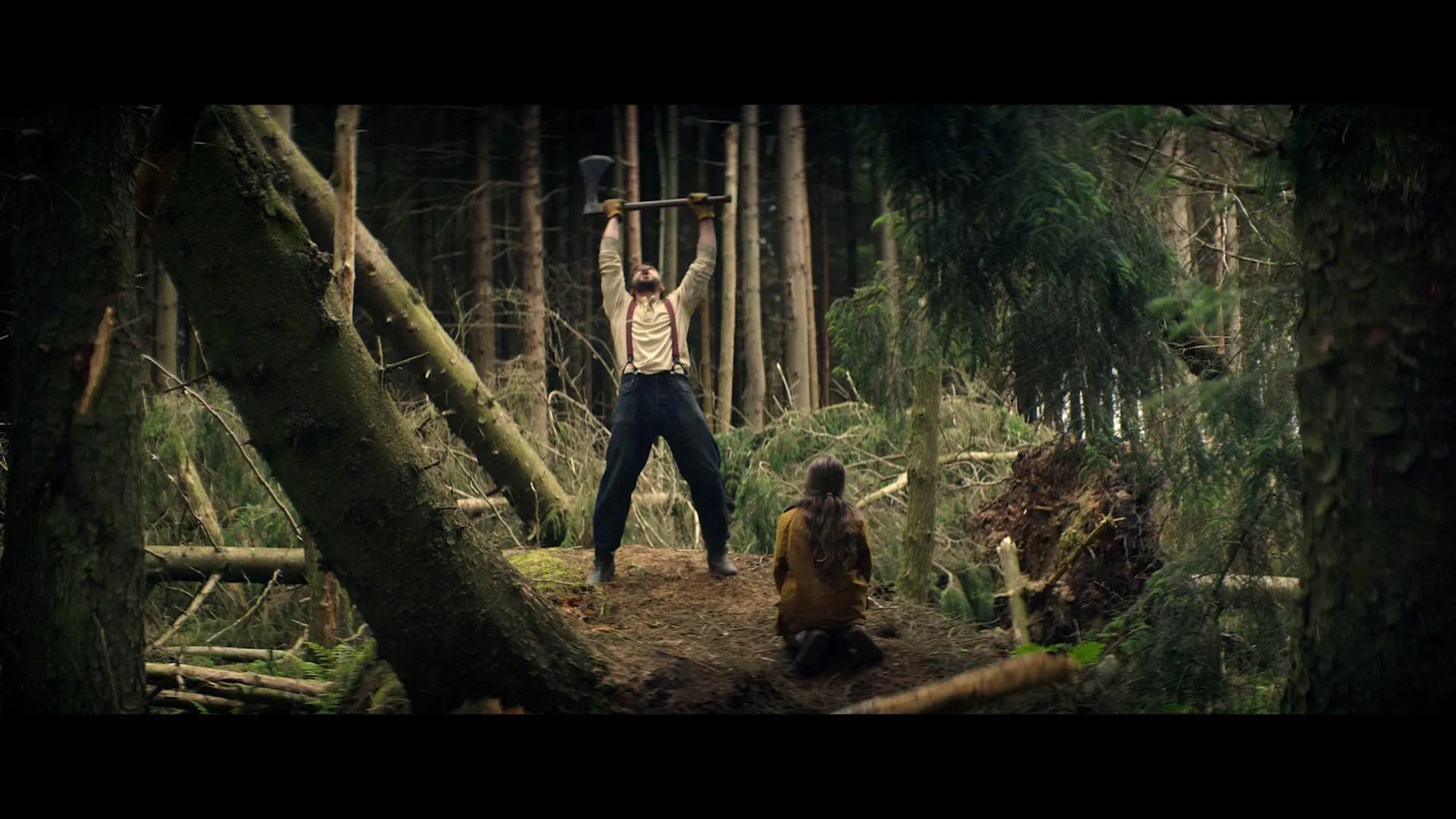 Caoilinn Springall and Kit Harington in The Beast Within (2024)