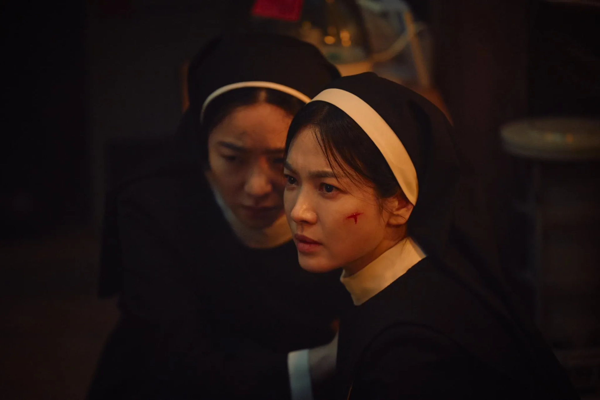 Song Hye-kyo and Jeon Yeo-been in Dark Nuns (2025)