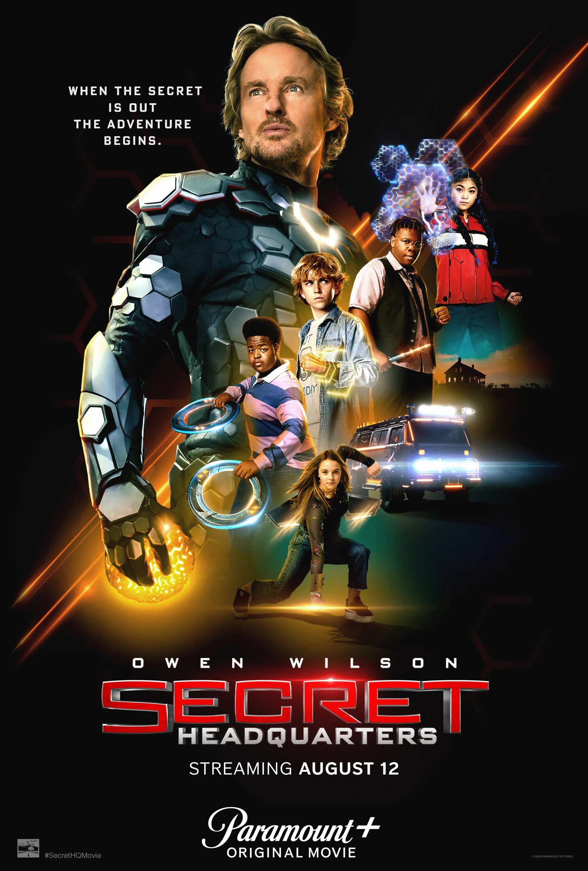 Owen Wilson, Momona Tamada, Walker Scobell, Keith L. Williams, and Kezii Curtis in Secret Headquarters (2022)