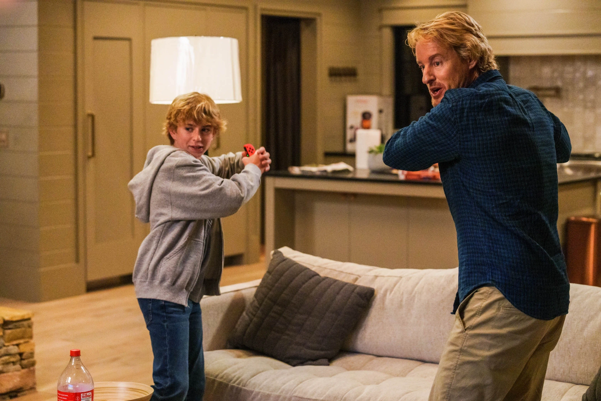 Owen Wilson and Walker Scobell in Secret Headquarters (2022)