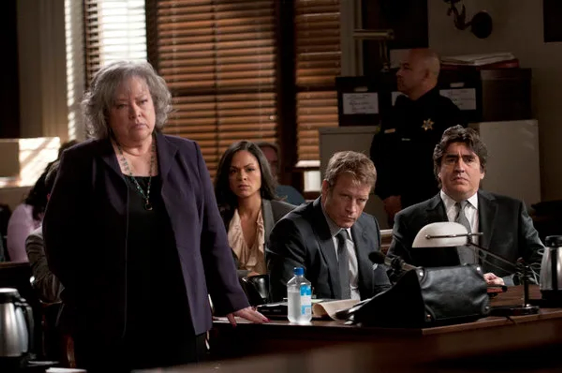 Alfred Molina, Kathy Bates, and Mark Valley in Harry's Law (2011)