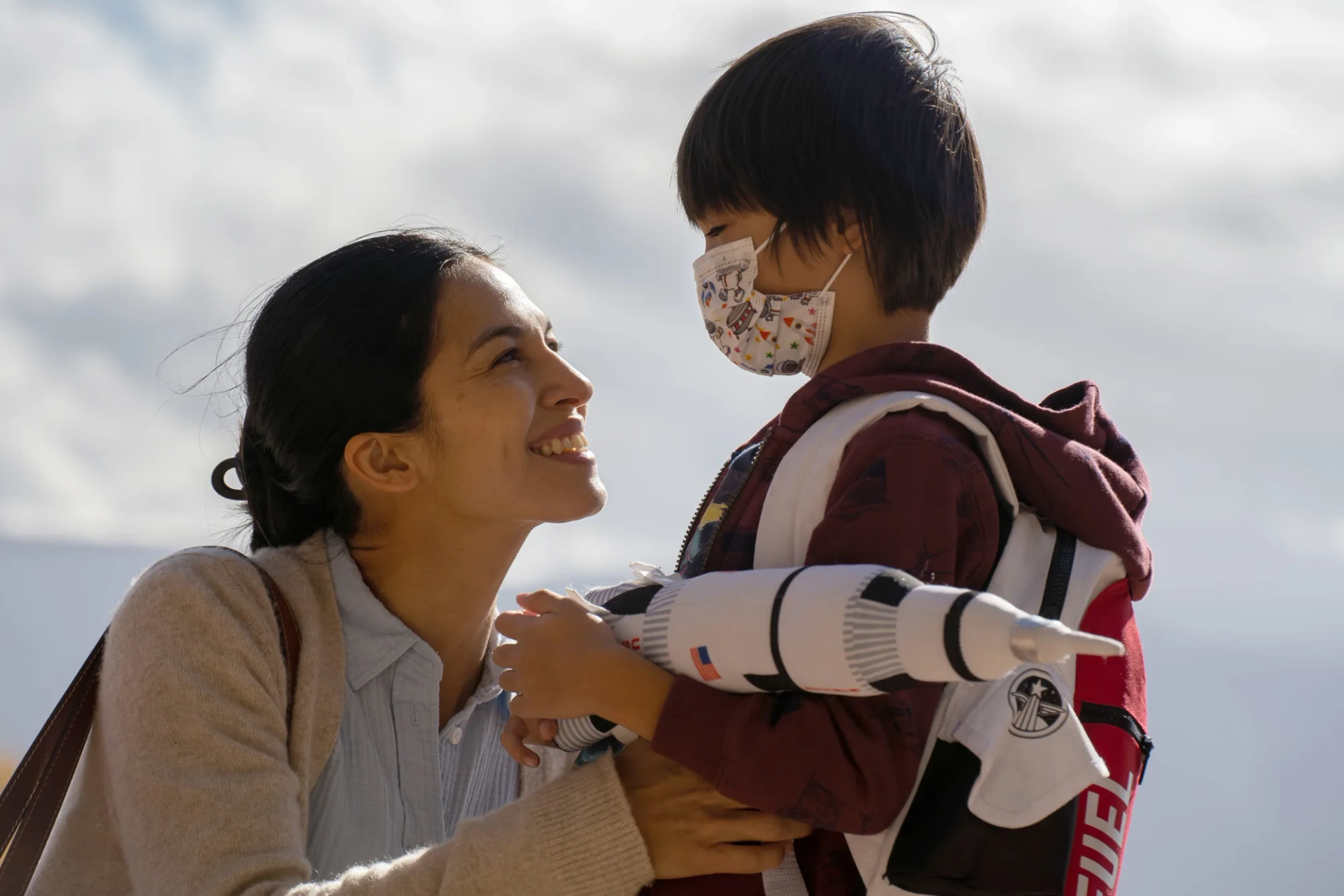 Valentino LaSalle and Elodie Yung in The Cleaning Lady (2022)